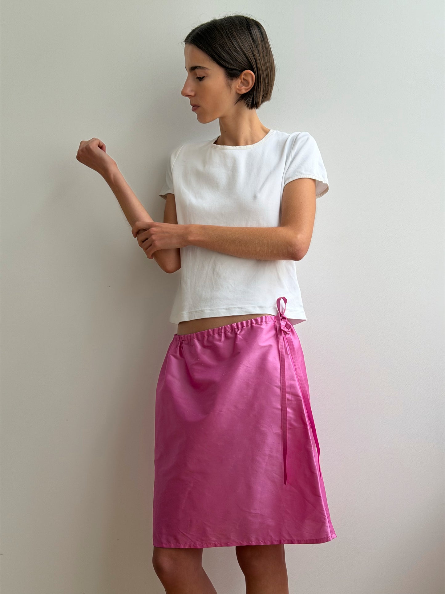 Hai x BC Silk Straight Skirt - Pink