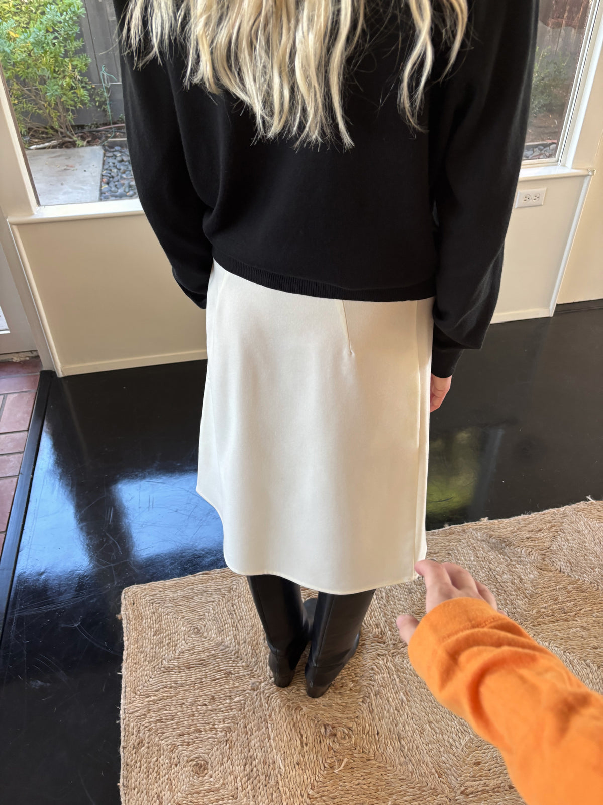 A–Line Wool Skirt - Cream