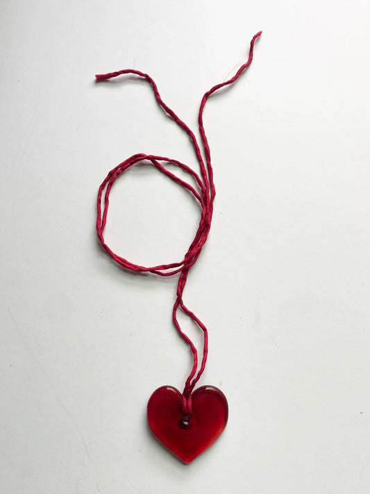 XL Heart Pendant - Red