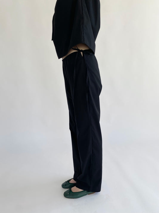 Tie Pants - Black