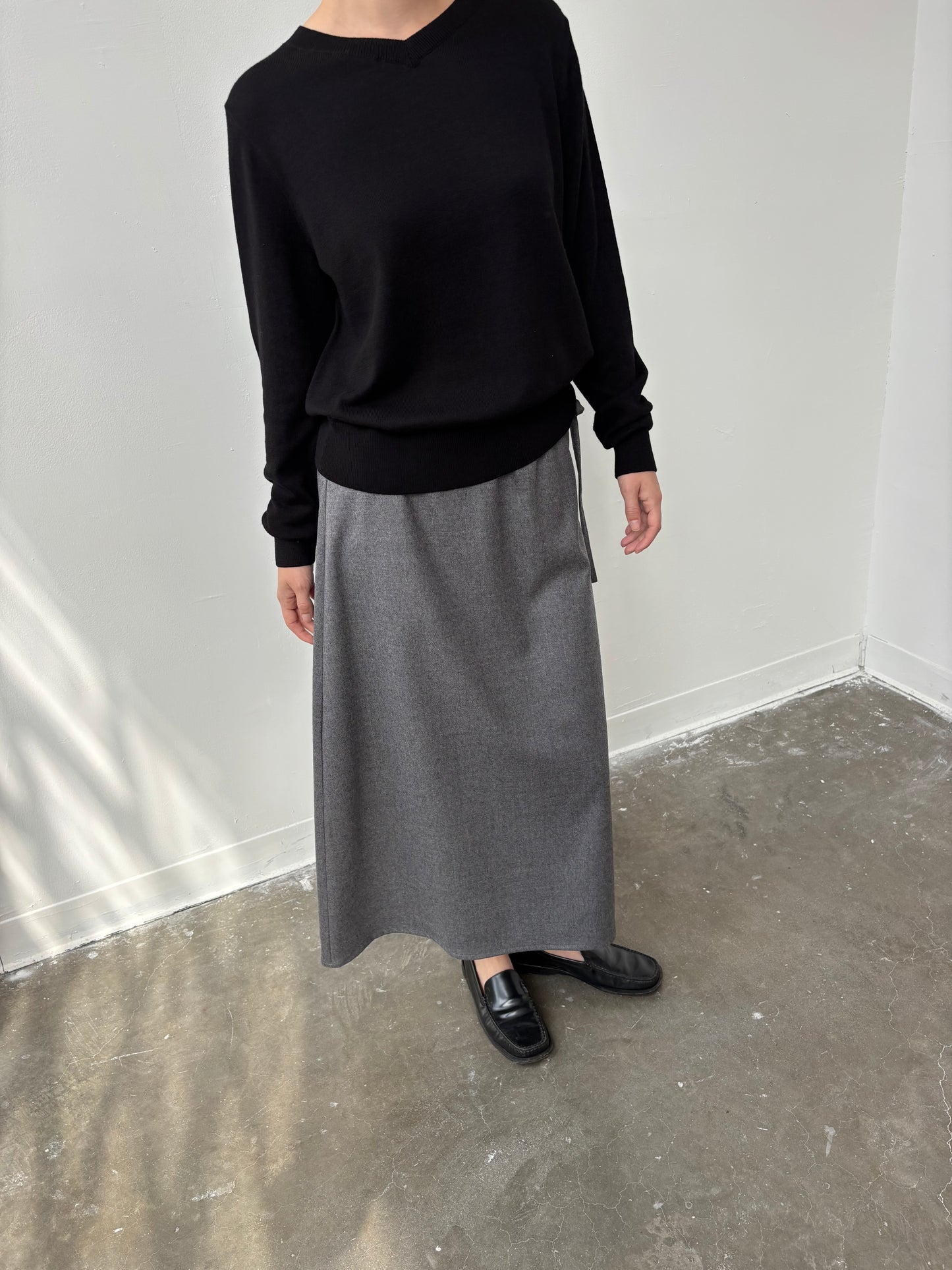 Wool Skirt - Grey