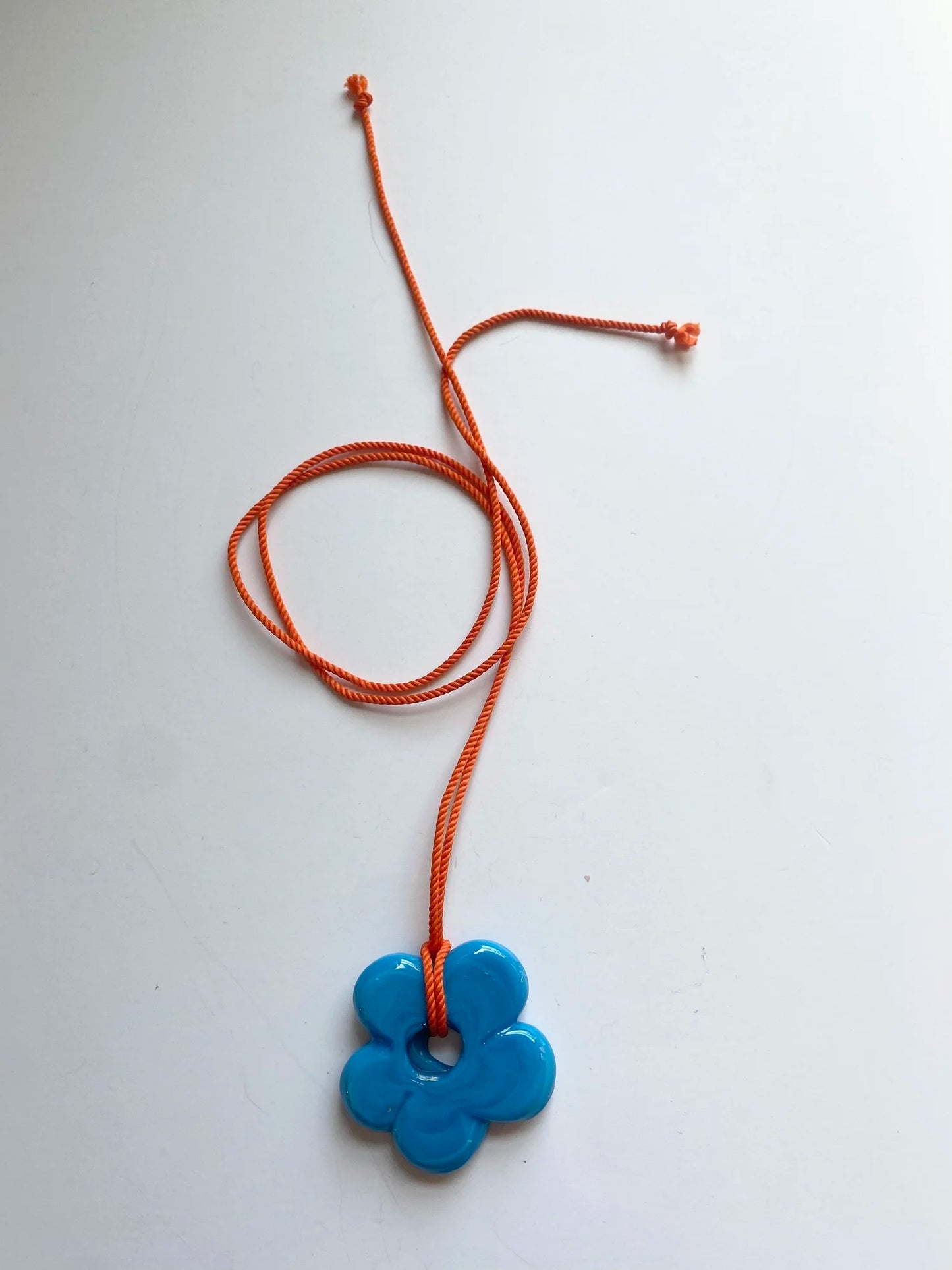 XL Flower Pendant - Turquoise/Orange