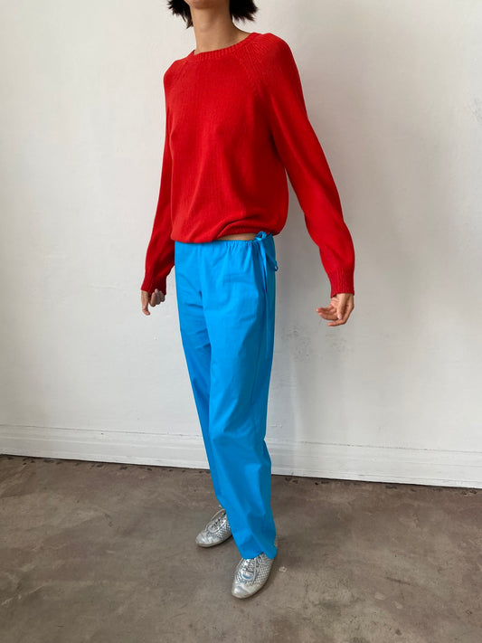 Tie Pants - Turquoise