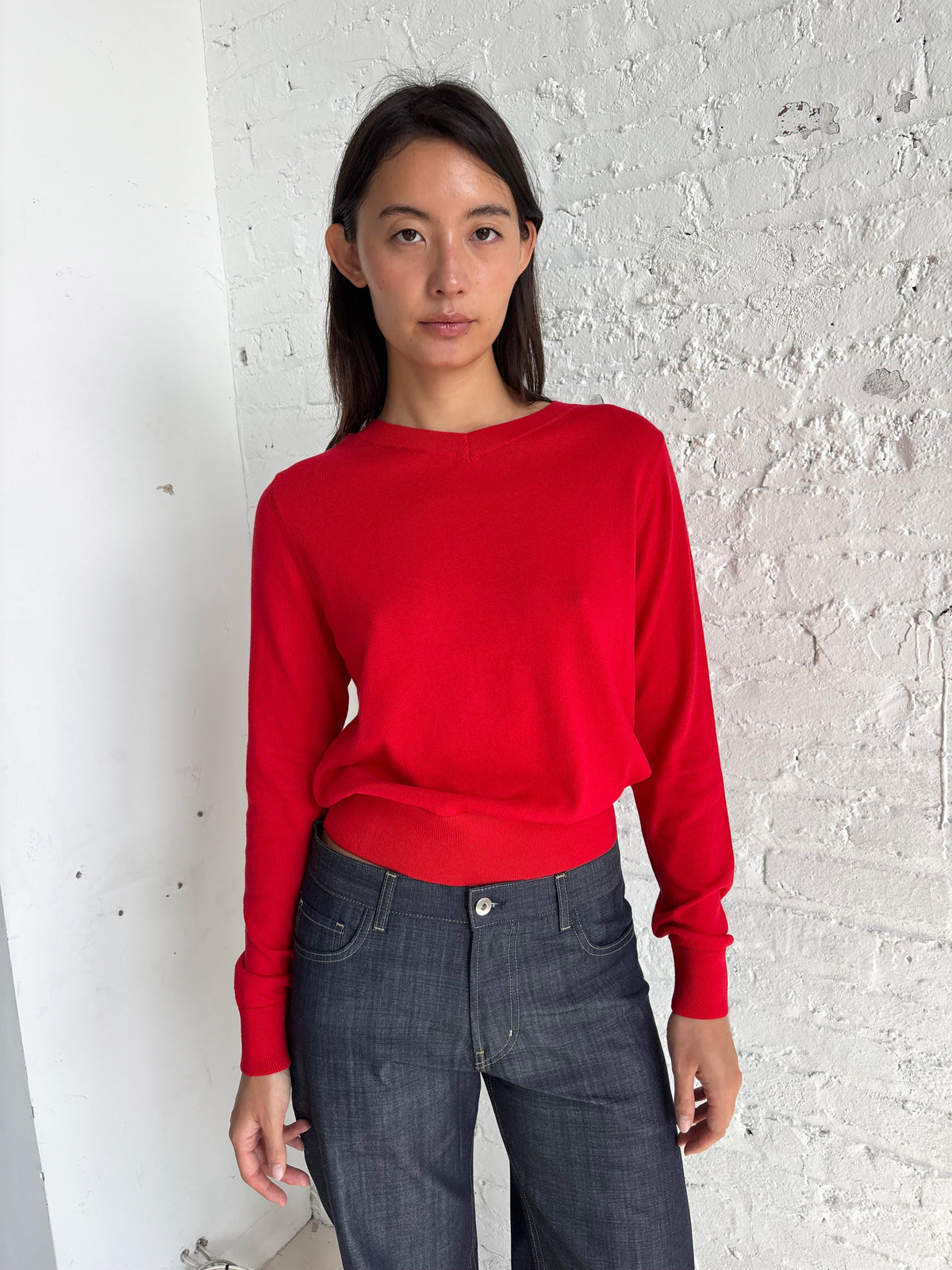 V Sweater - Red