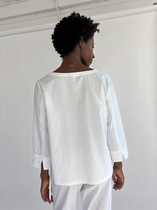 Slit Top - White