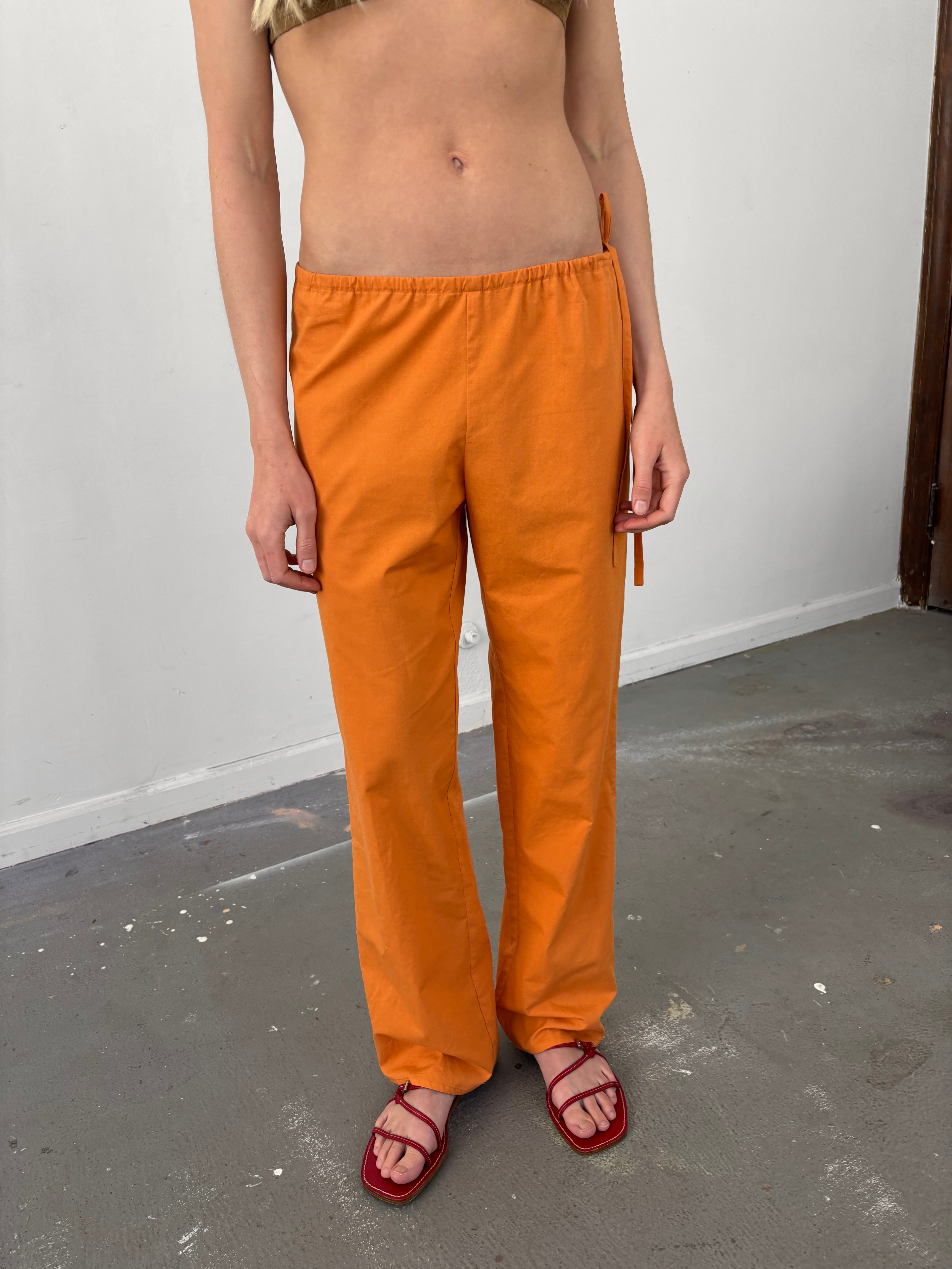 Tie Pants - Orange – Brooke Callahan