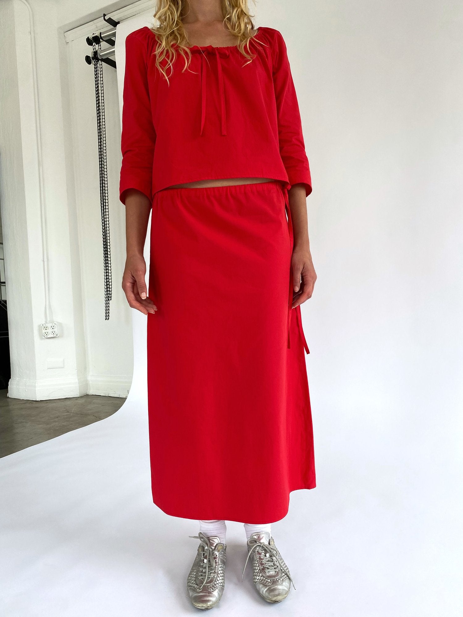 Column Skirt - Red – Brooke Callahan