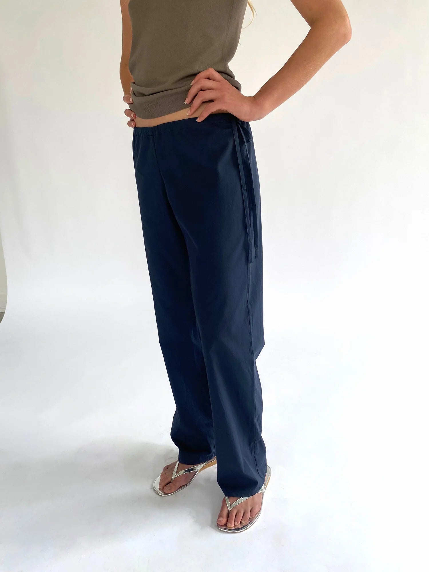 Tie Pants - Navy – Brooke Callahan