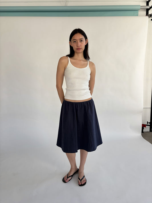 Panel Skirt - Navy