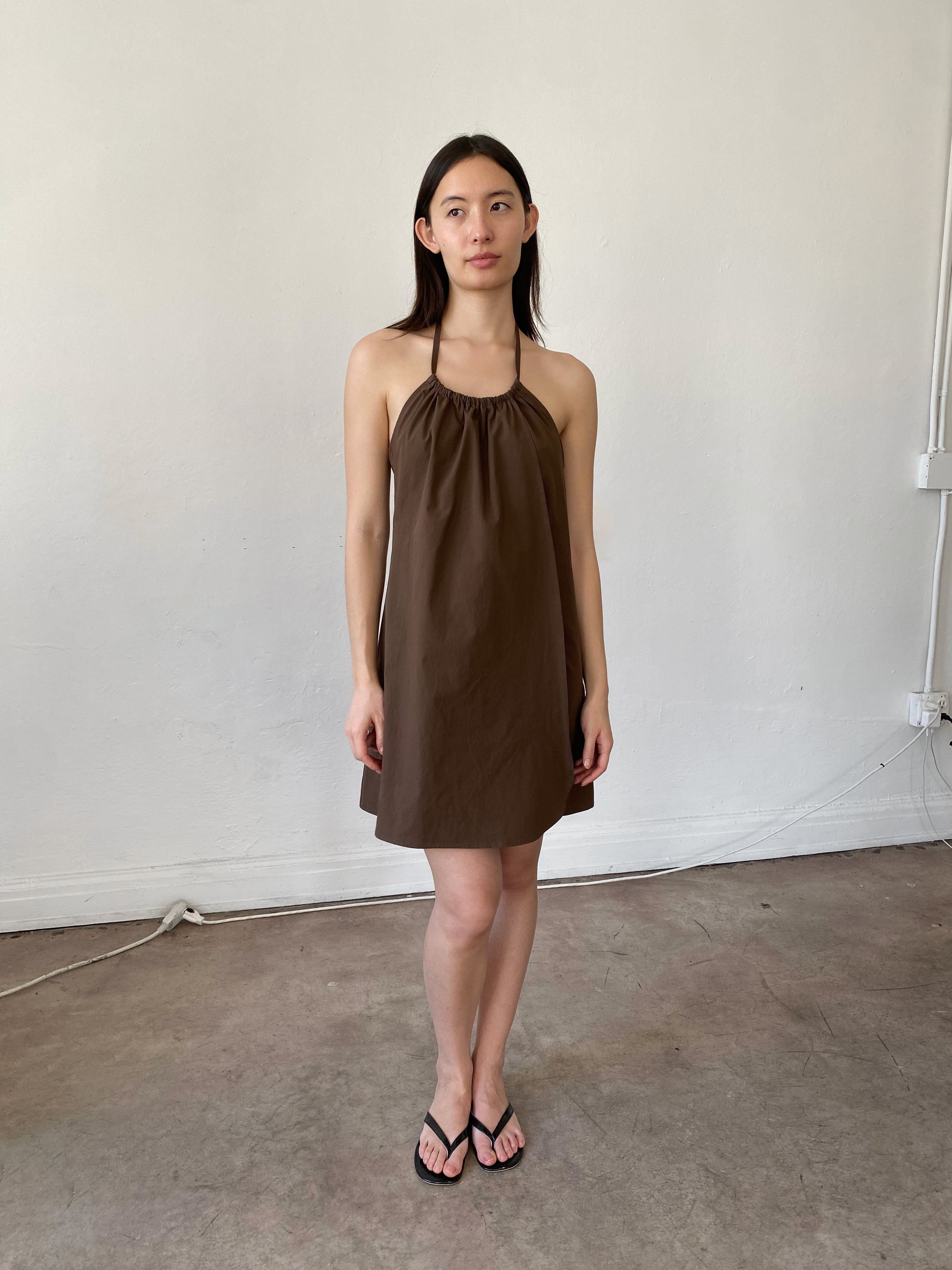 Halter Dress - Chocolate Brooke Callahan Halter Dress - Chocolate Brooke Callahan