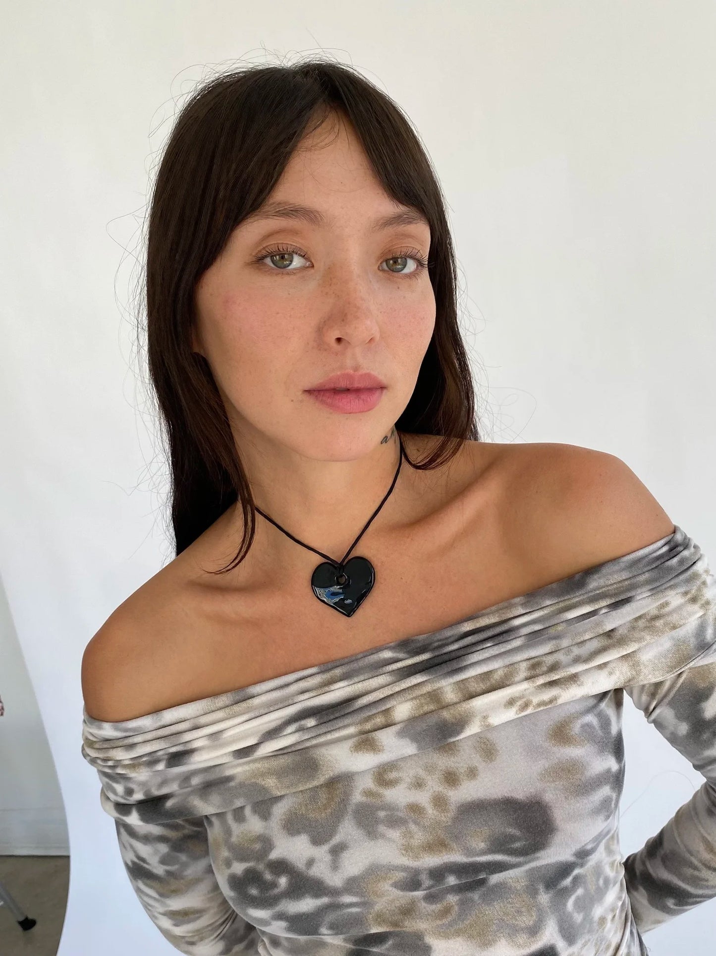 Heart Pendant - Black