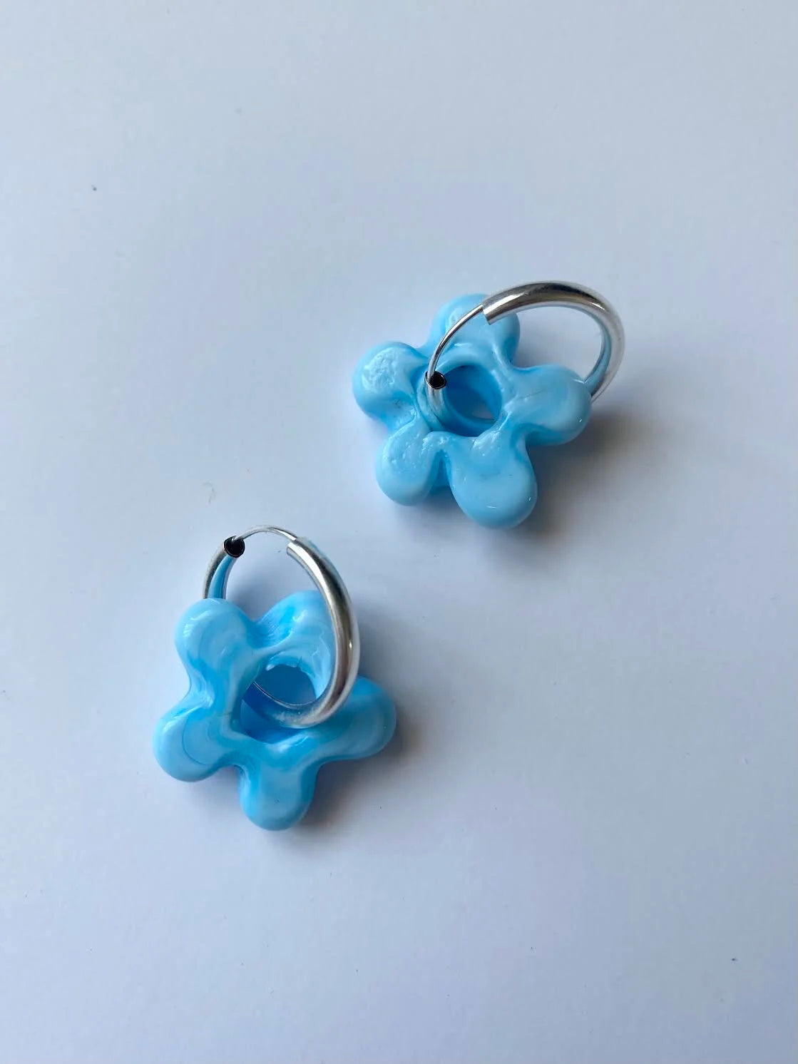 Daisy Earrings - Powder Blue
