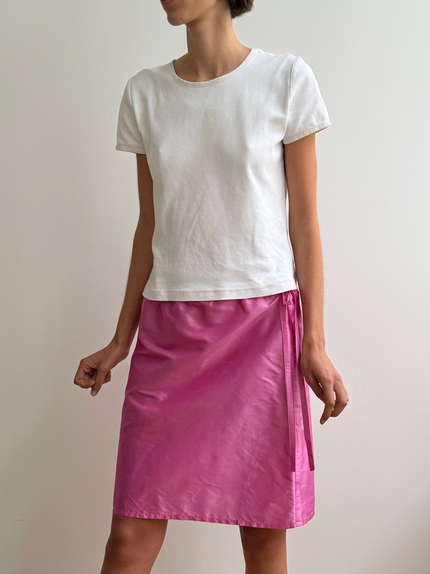 Hai x BC Silk Straight Skirt - Pink
