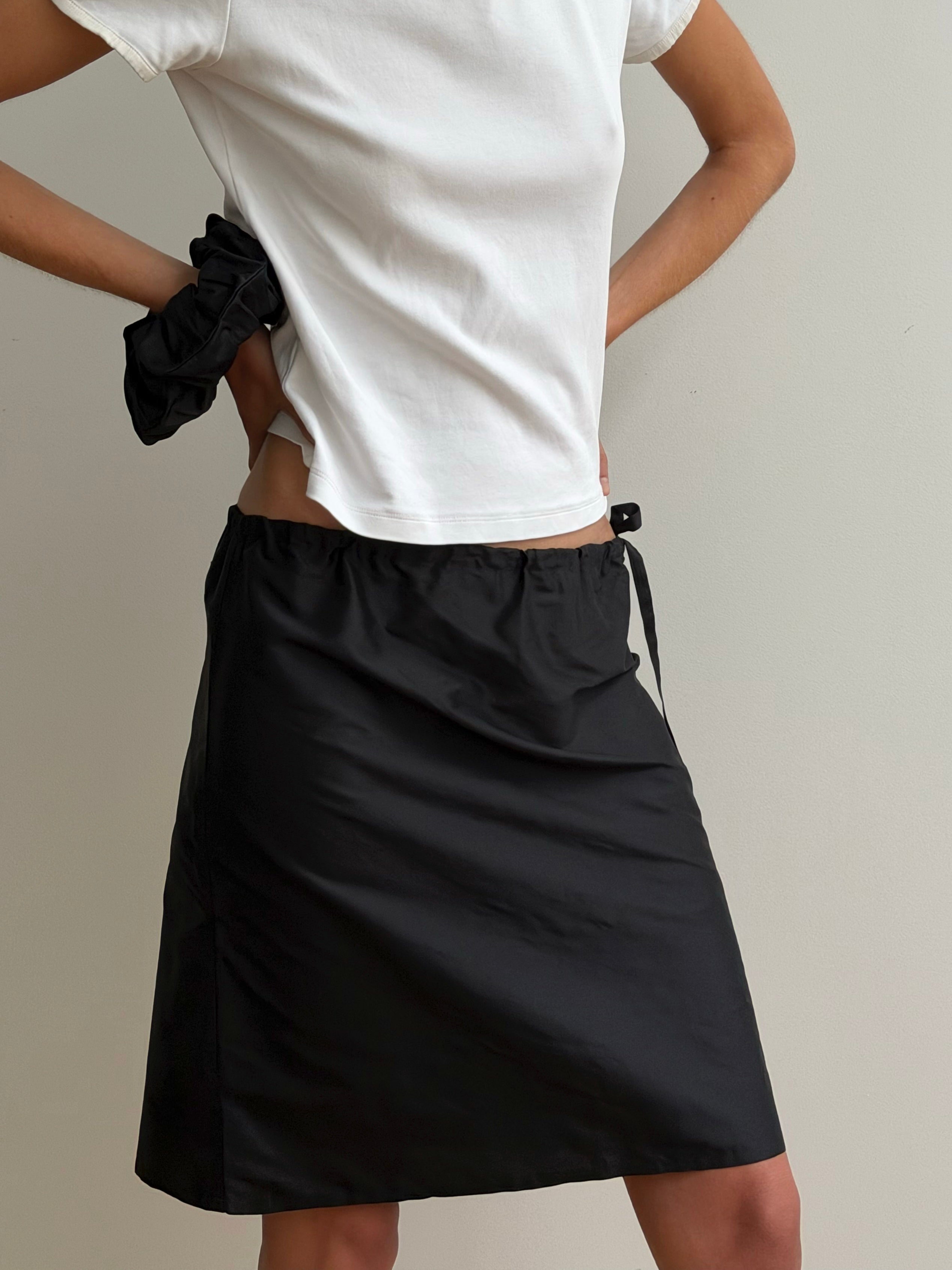 Hai x BC Silk Straight Skirt - Black – Brooke Callahan