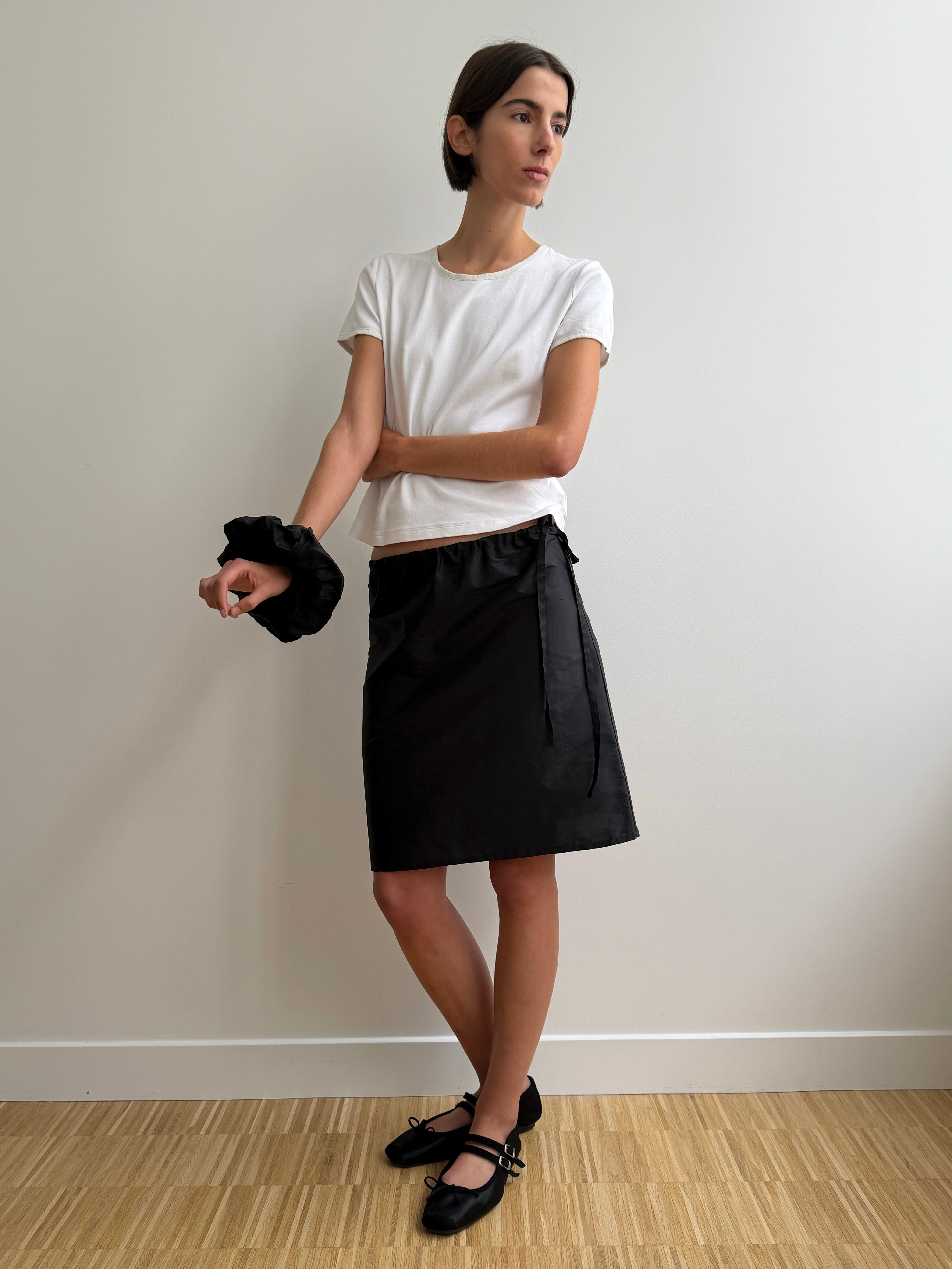 Hai x BC Silk Straight Skirt - Black – Brooke Callahan
