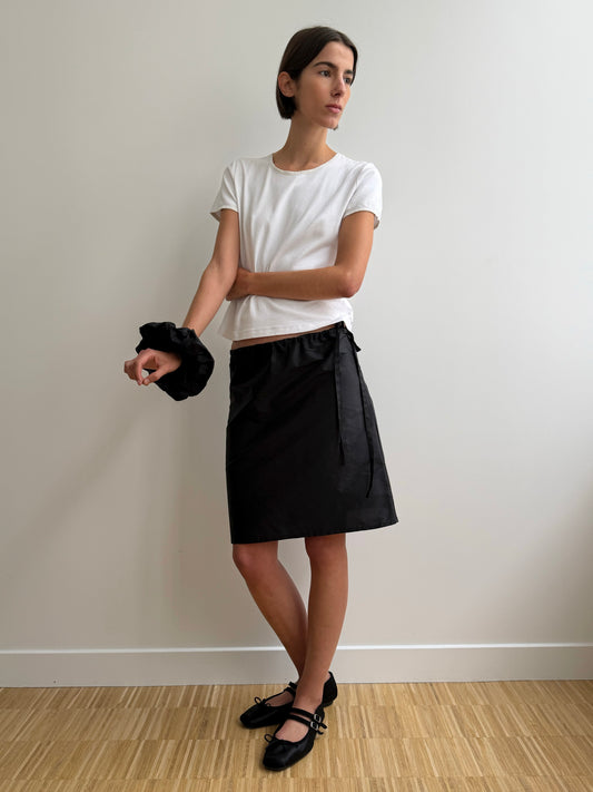 Hai x BC Silk Straight Skirt - Black
