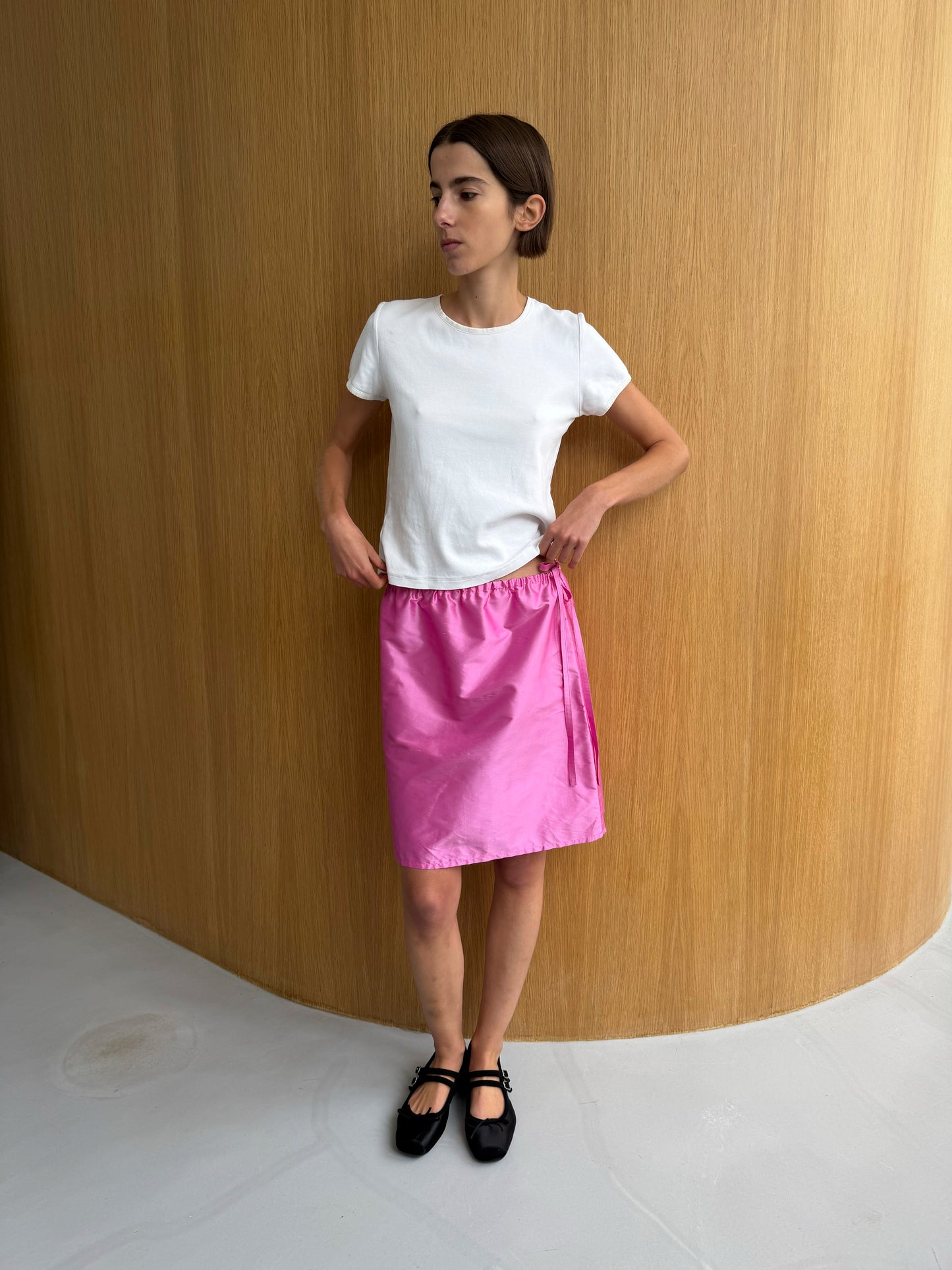 Hai x BC Silk Straight Skirt - Pink