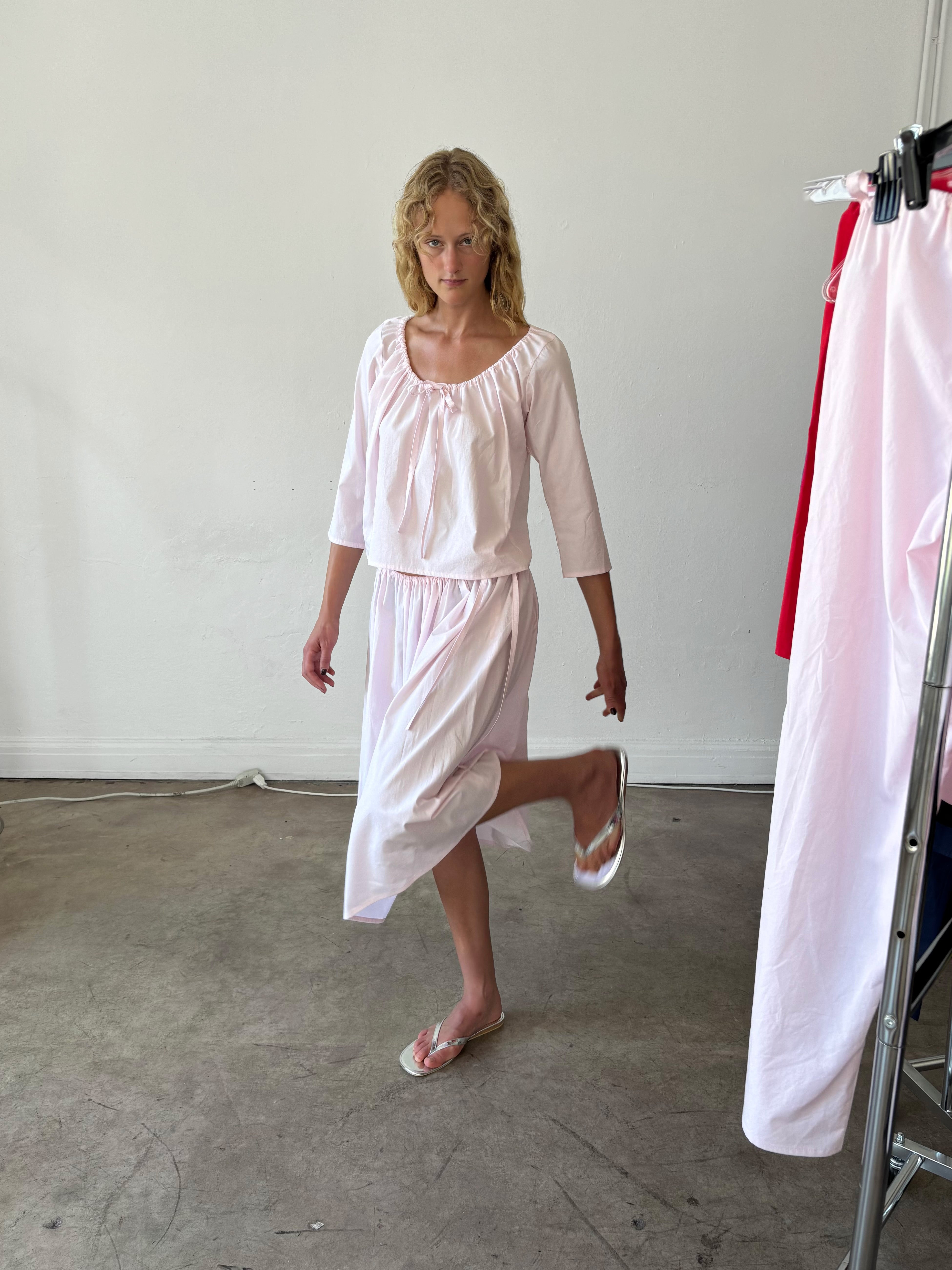 Tie Skirt - Blush – Brooke Callahan