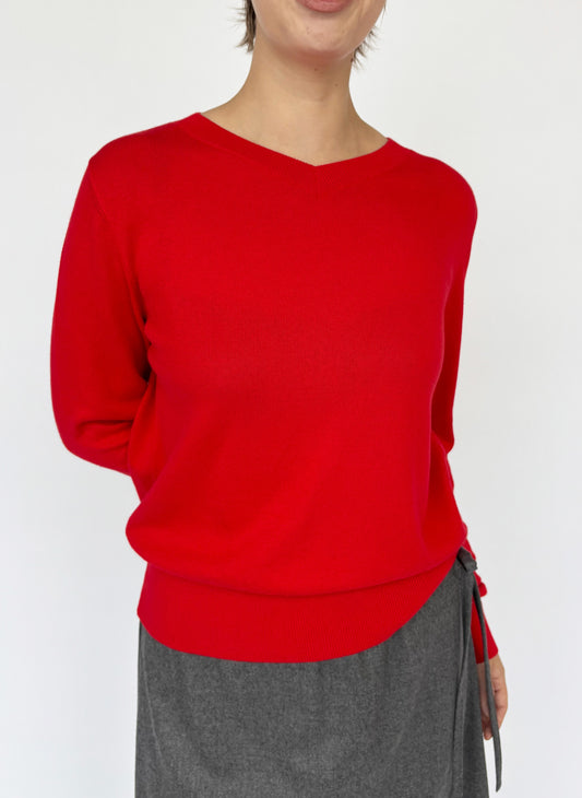 V Sweater - Red
