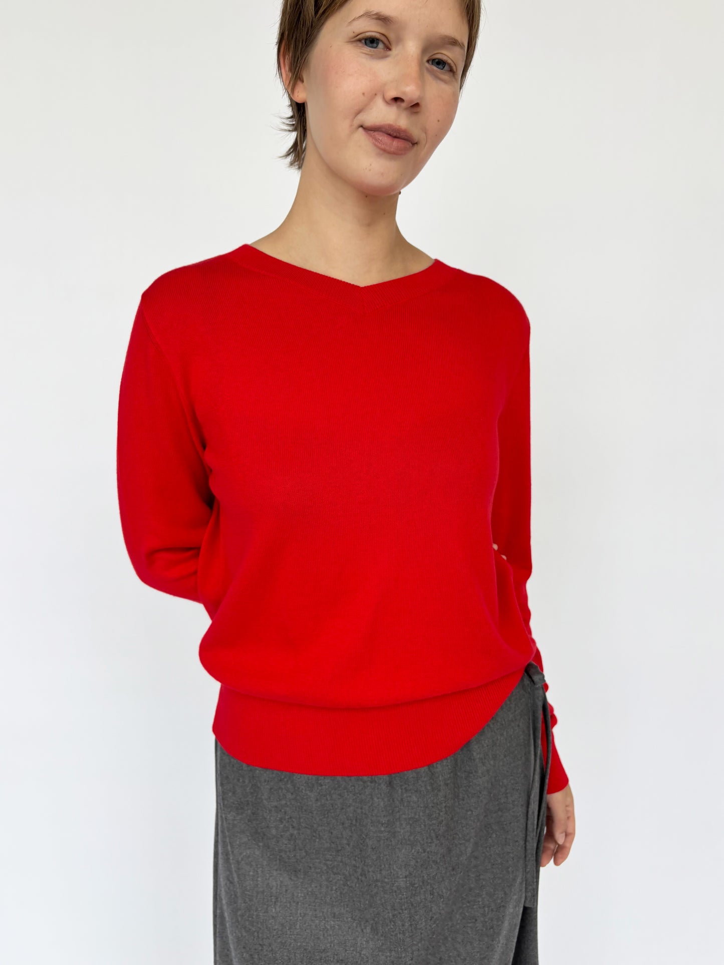 V Sweater - Red