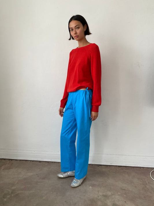 Tie Pants - Turquoise