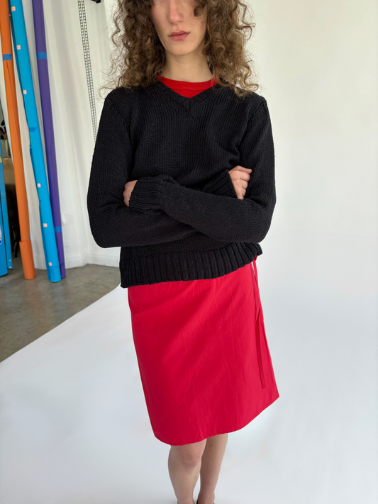 Straight Skirt - Red