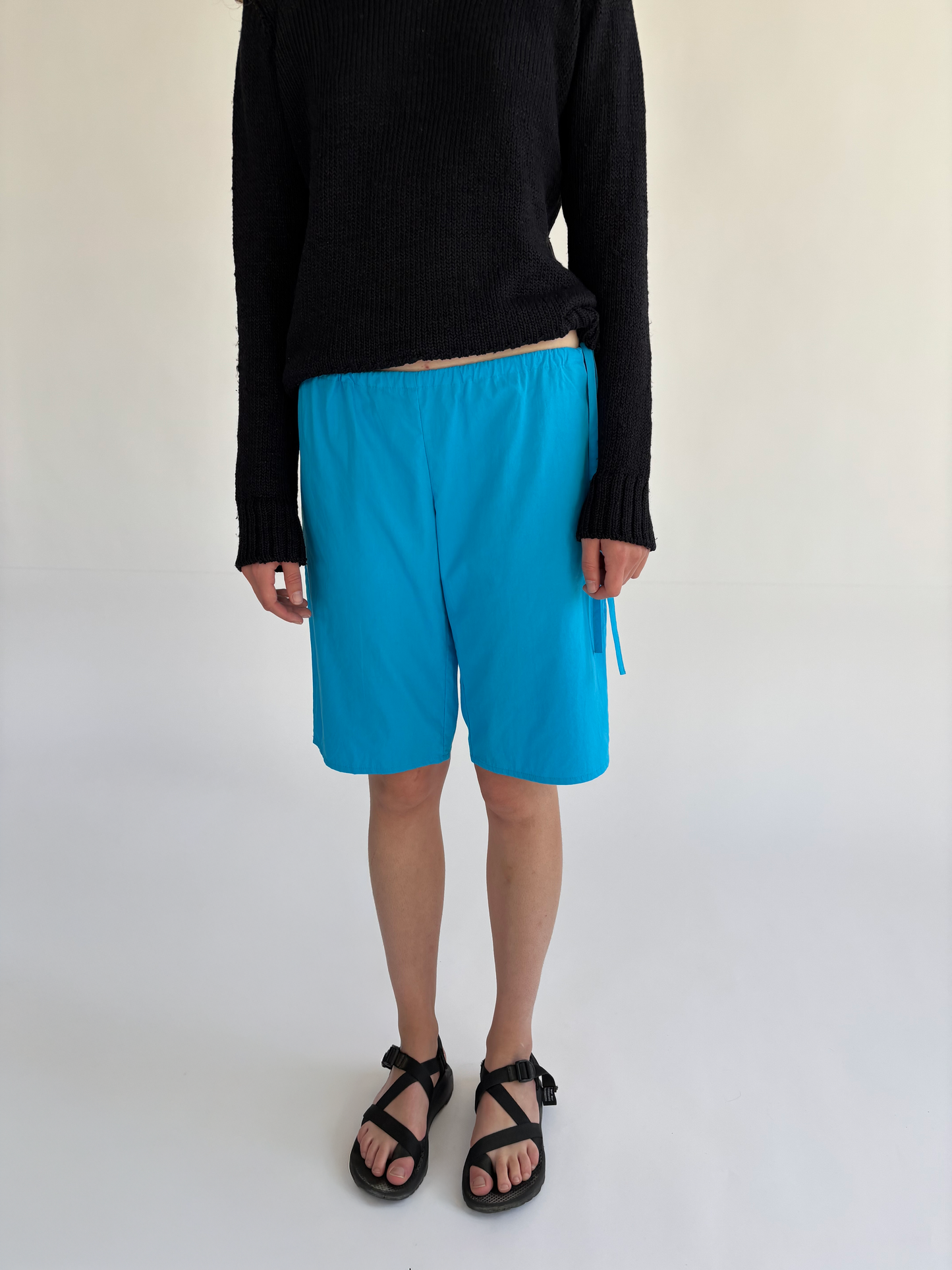 Tie Shorts - Turquoise