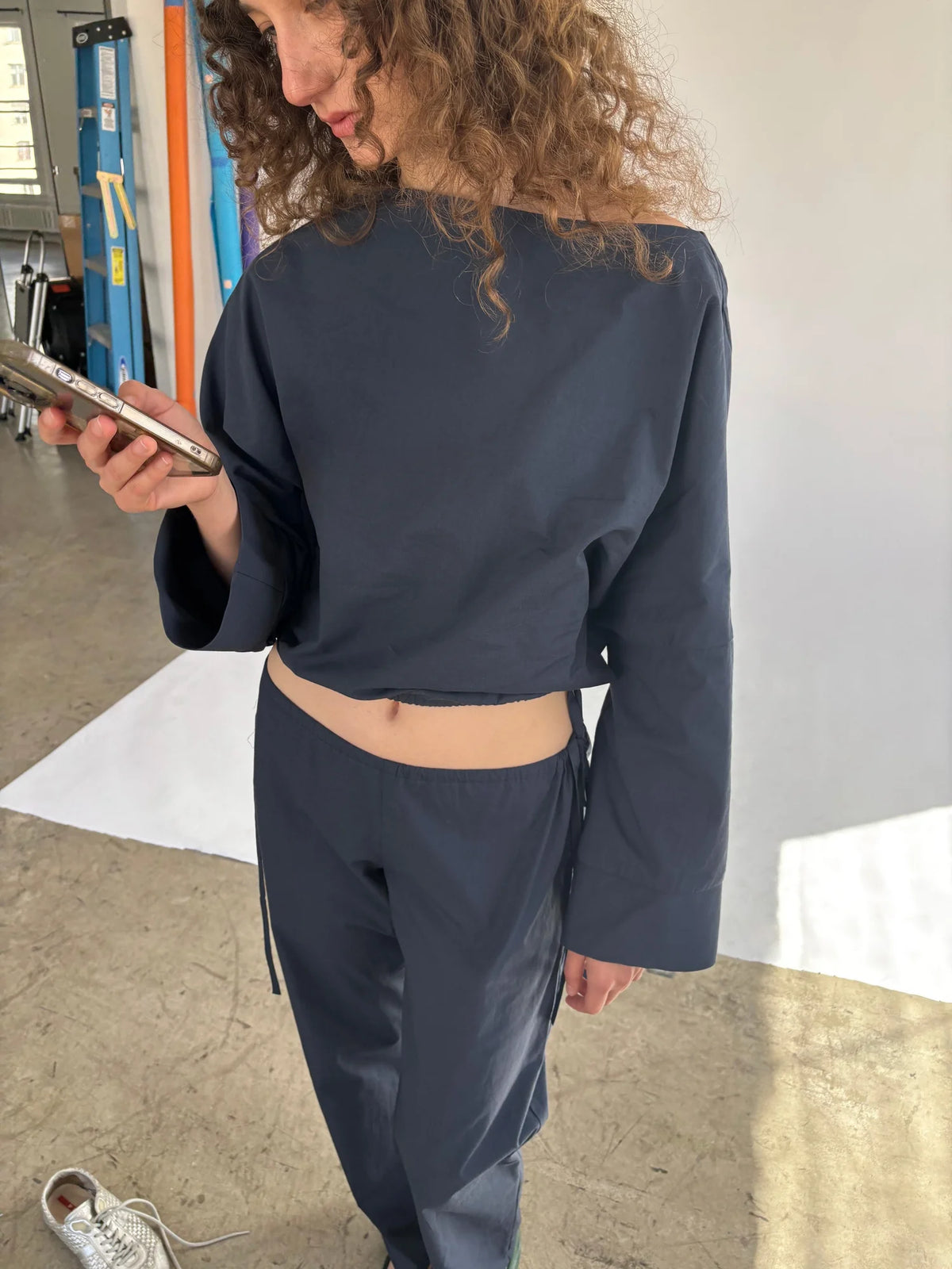 Cuff Top - Navy – Brooke Callahan Cuff Top - Navy – Brooke Callahan