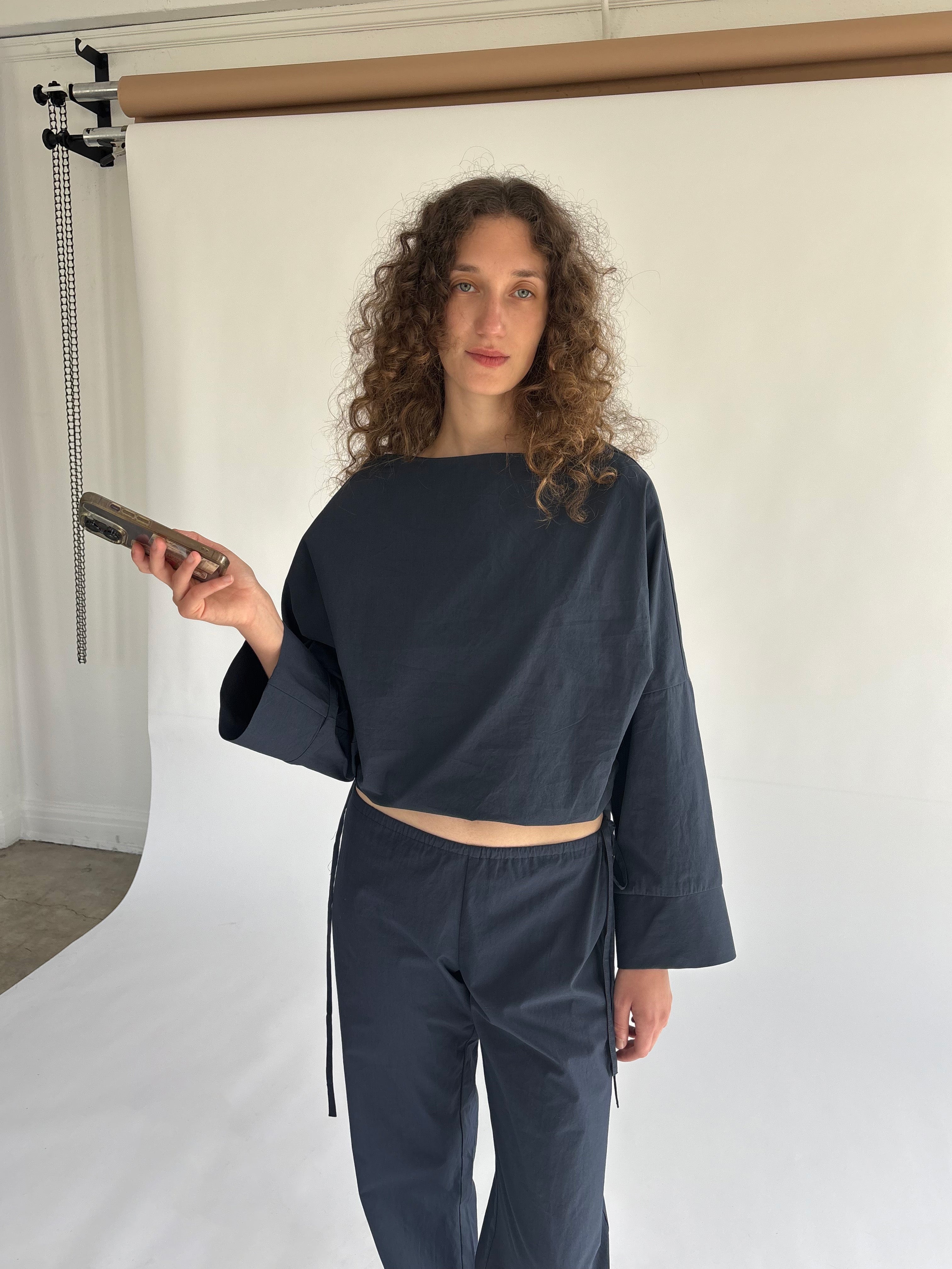 Cuff Top - Navy – Brooke Callahan