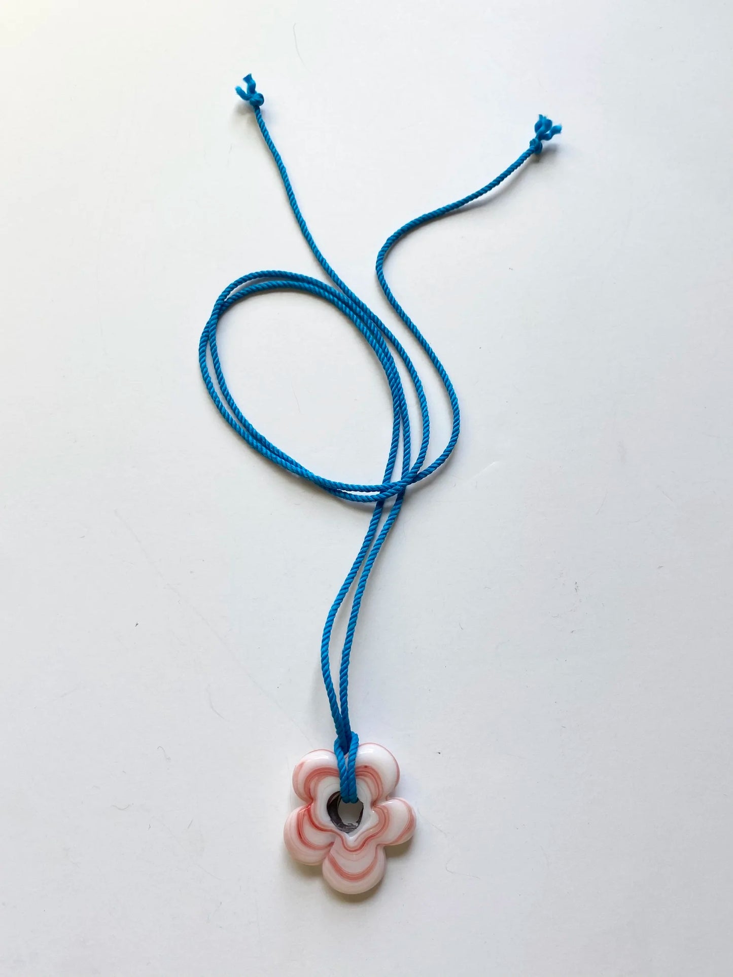 Big Flower Pendant - Coral/Blue