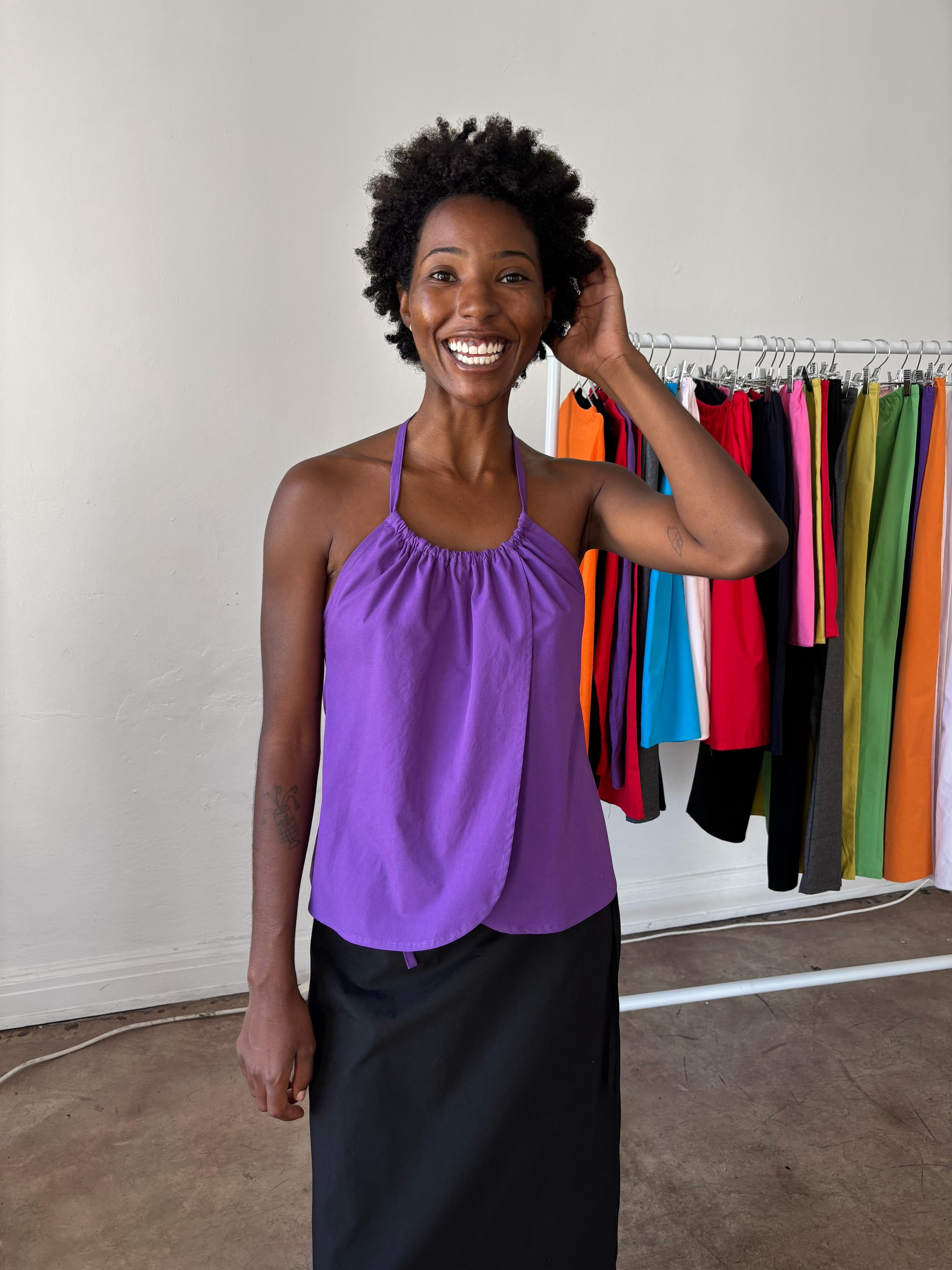 Halter Top - Purple Brooke Callahan Halter Top - Purple Brooke Callahan