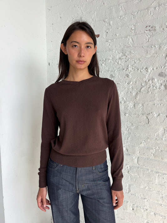 V Sweater - Chocolate