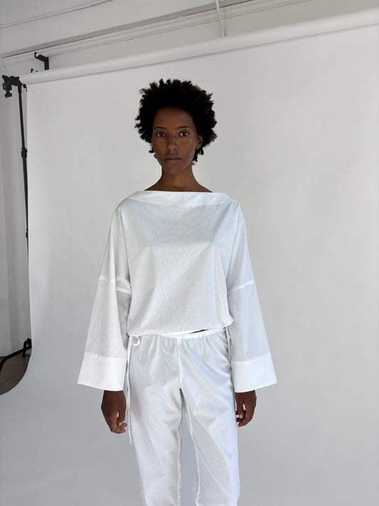 Cuff Top - White