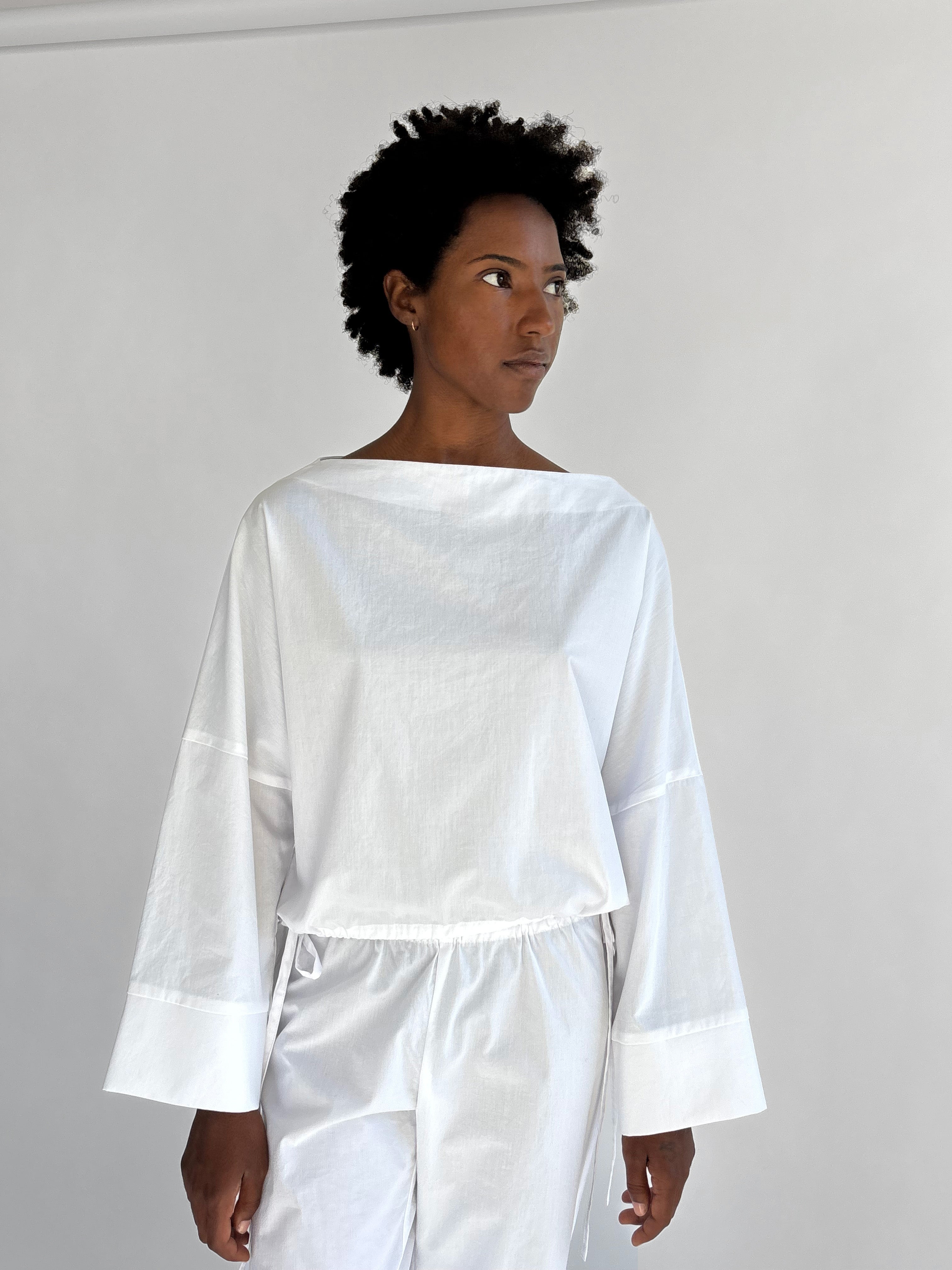 Cuff Top - White – Brooke Callahan
