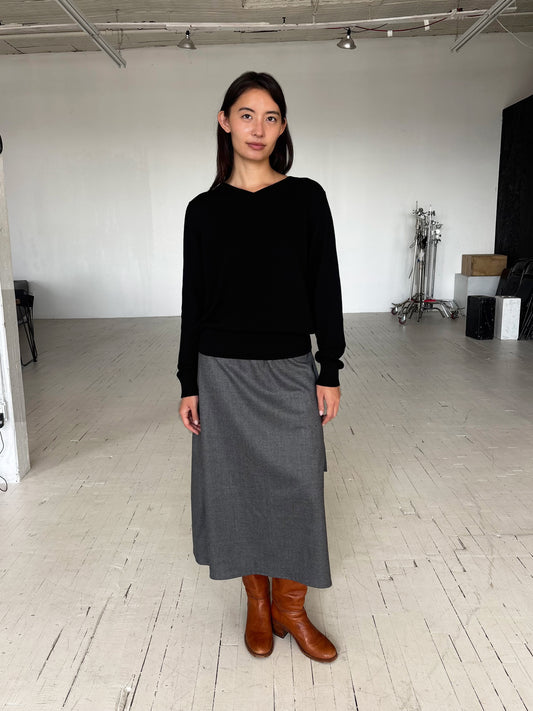 Wool Skirt - Grey