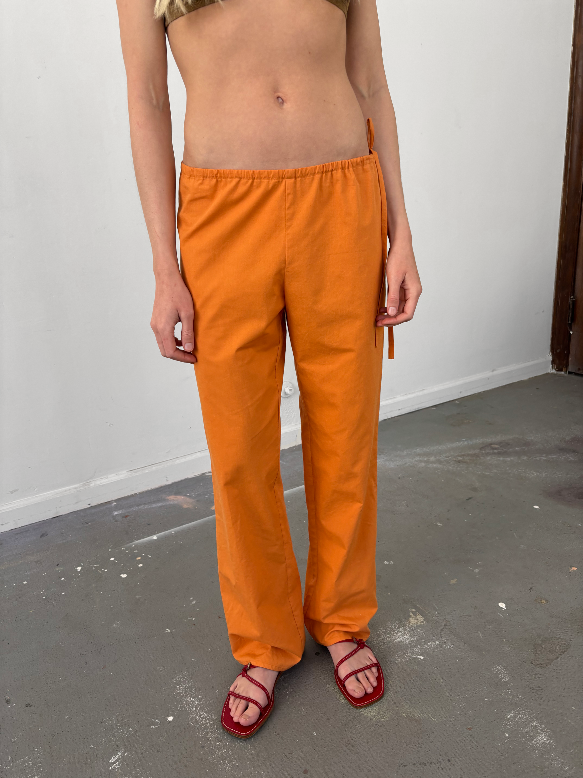 Tie Pants - Orange – Brooke Callahan