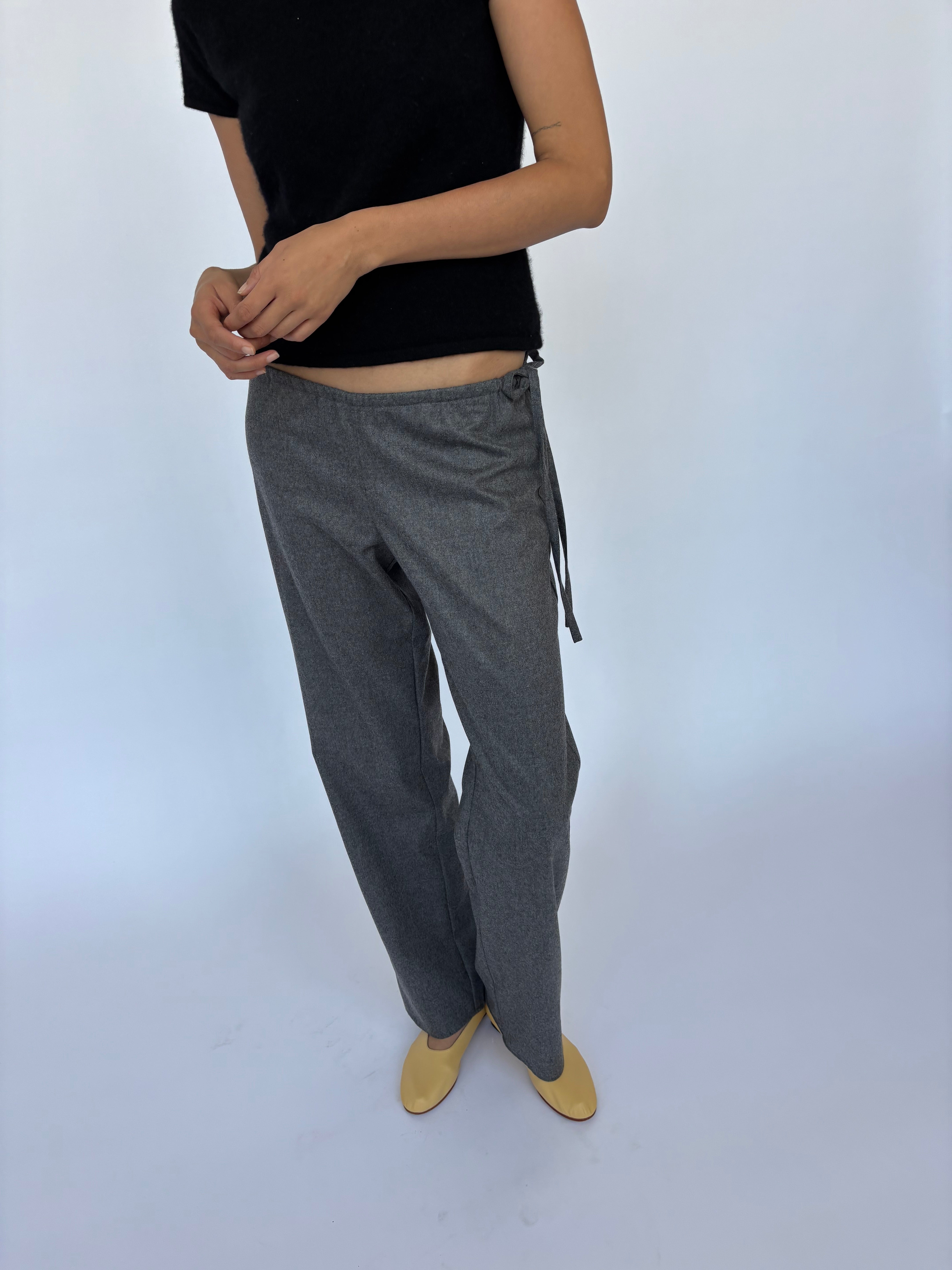 Wool Tie Pants - Grey – Brooke Callahan