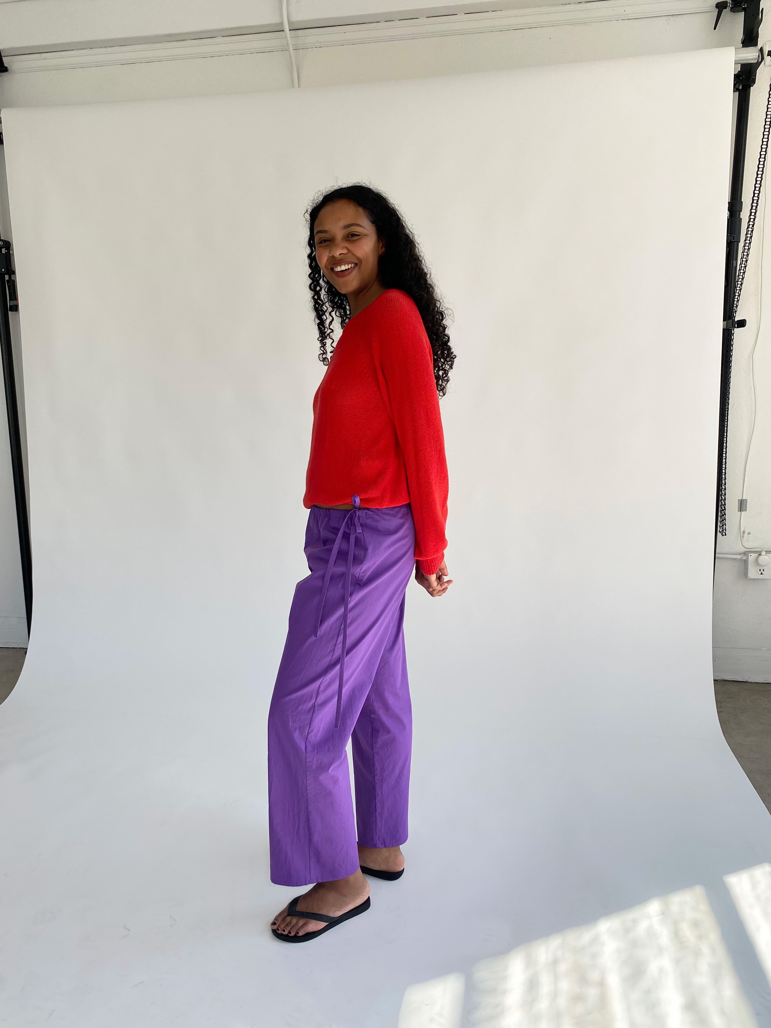 Tie Pants - Purple – Brooke Callahan