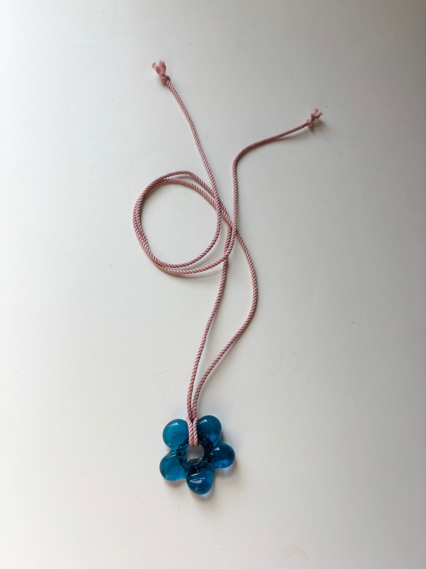 Big Flower Pendant - Turquoise/Pink