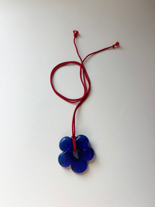 XL Flower Pendant - Red/Blue