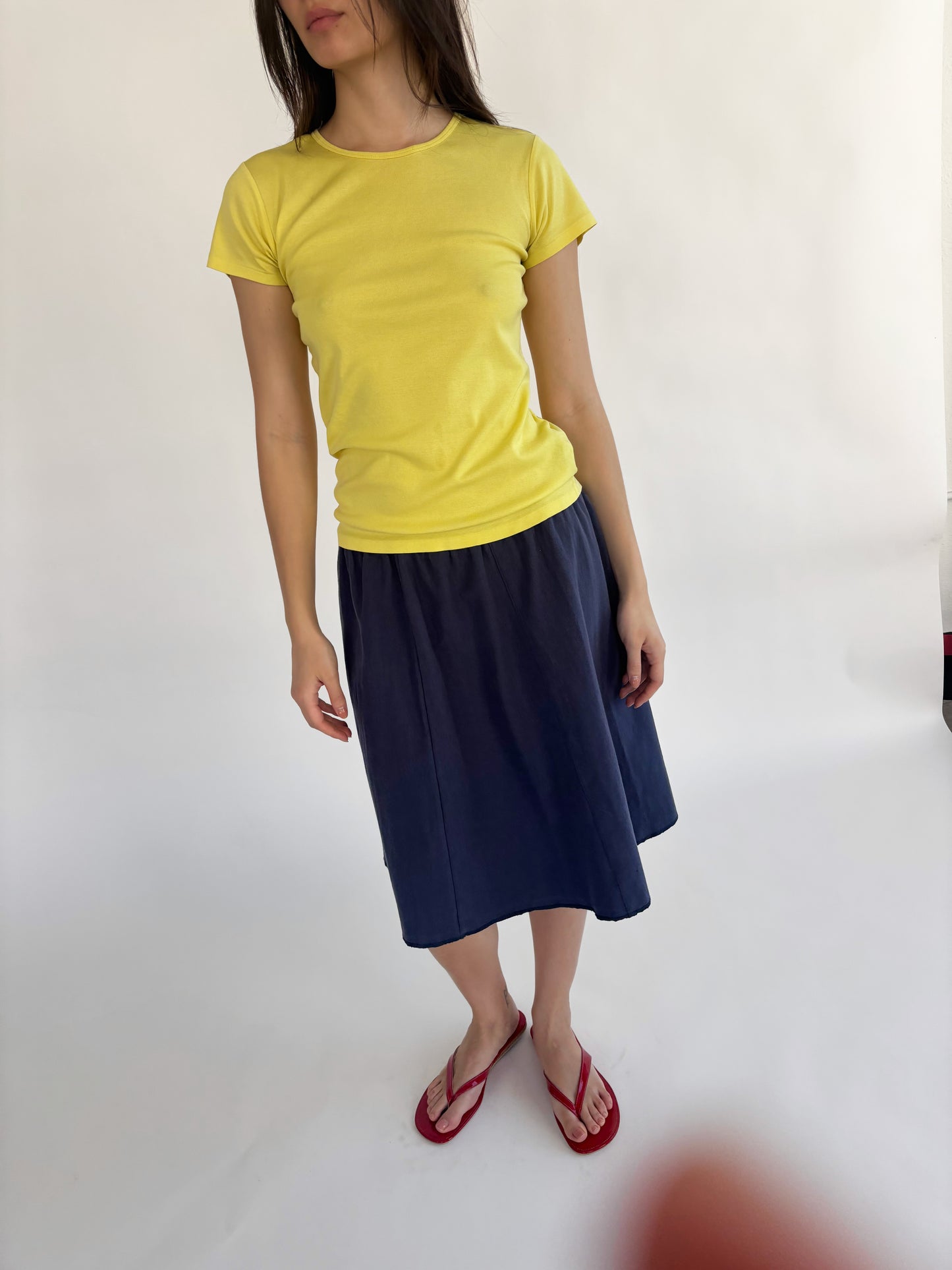 Panel Skirt - Navy