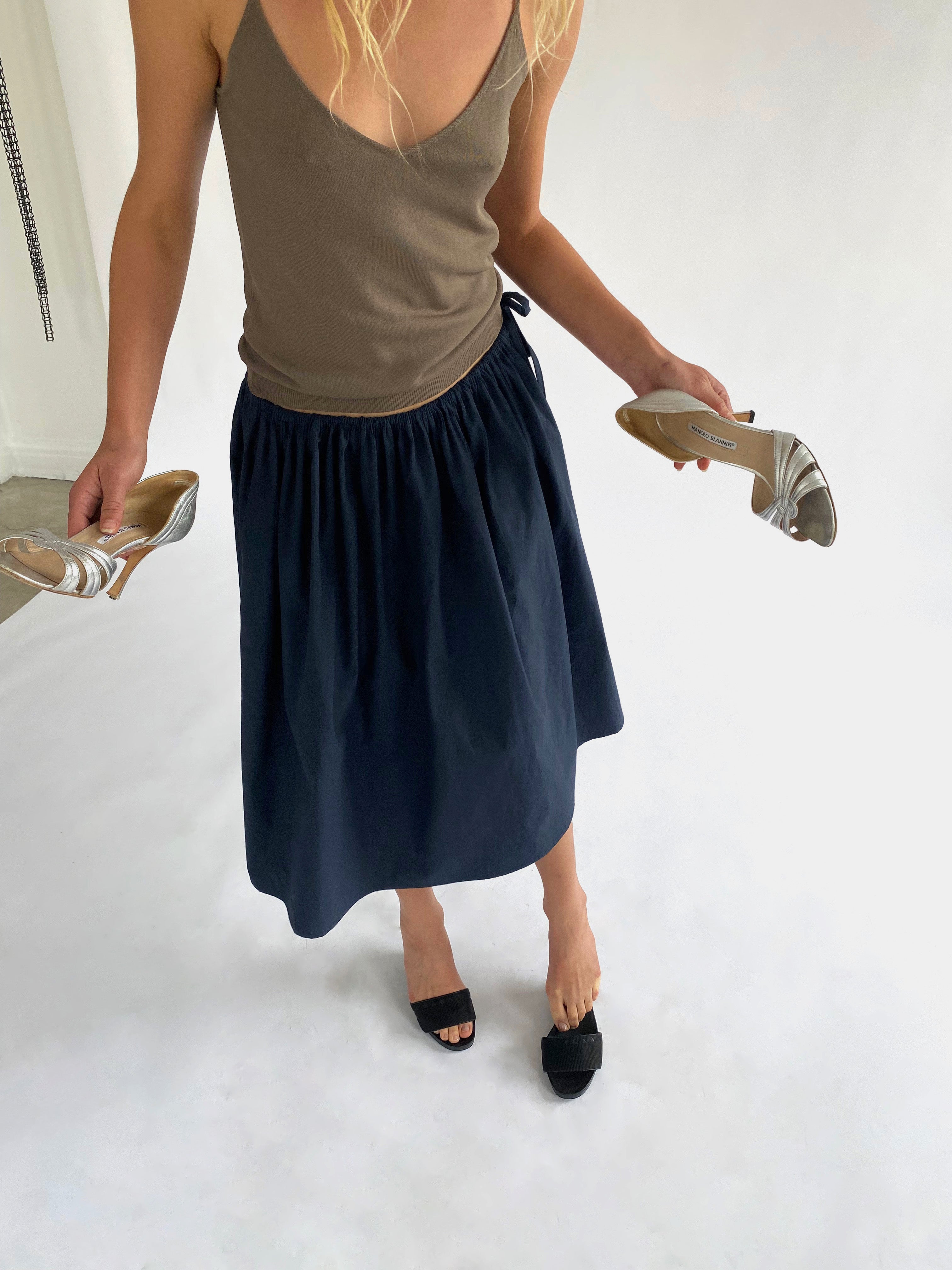 Tie Skirt - Navy – Brooke Callahan