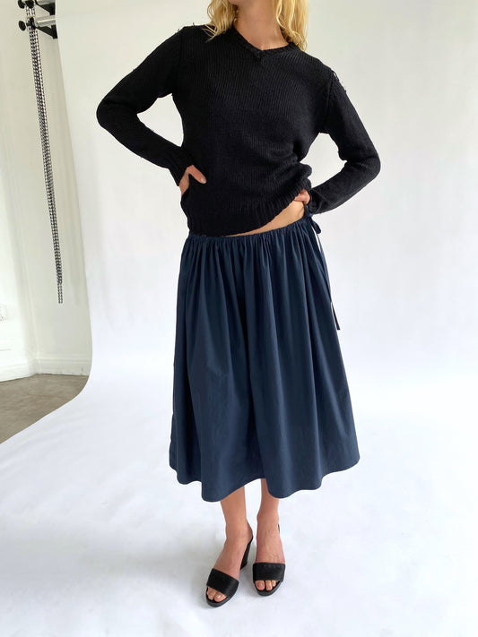 Tie Skirt - Navy