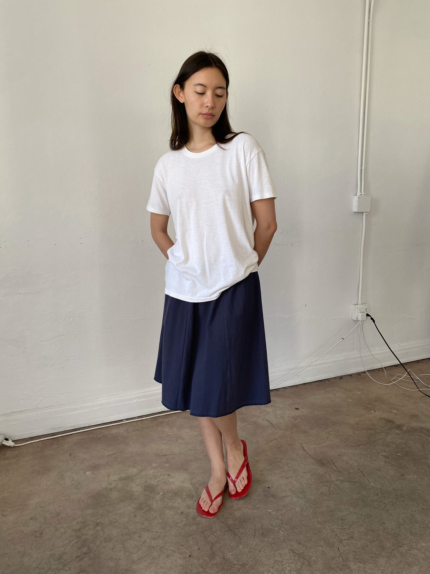 Panel Skirt - Navy