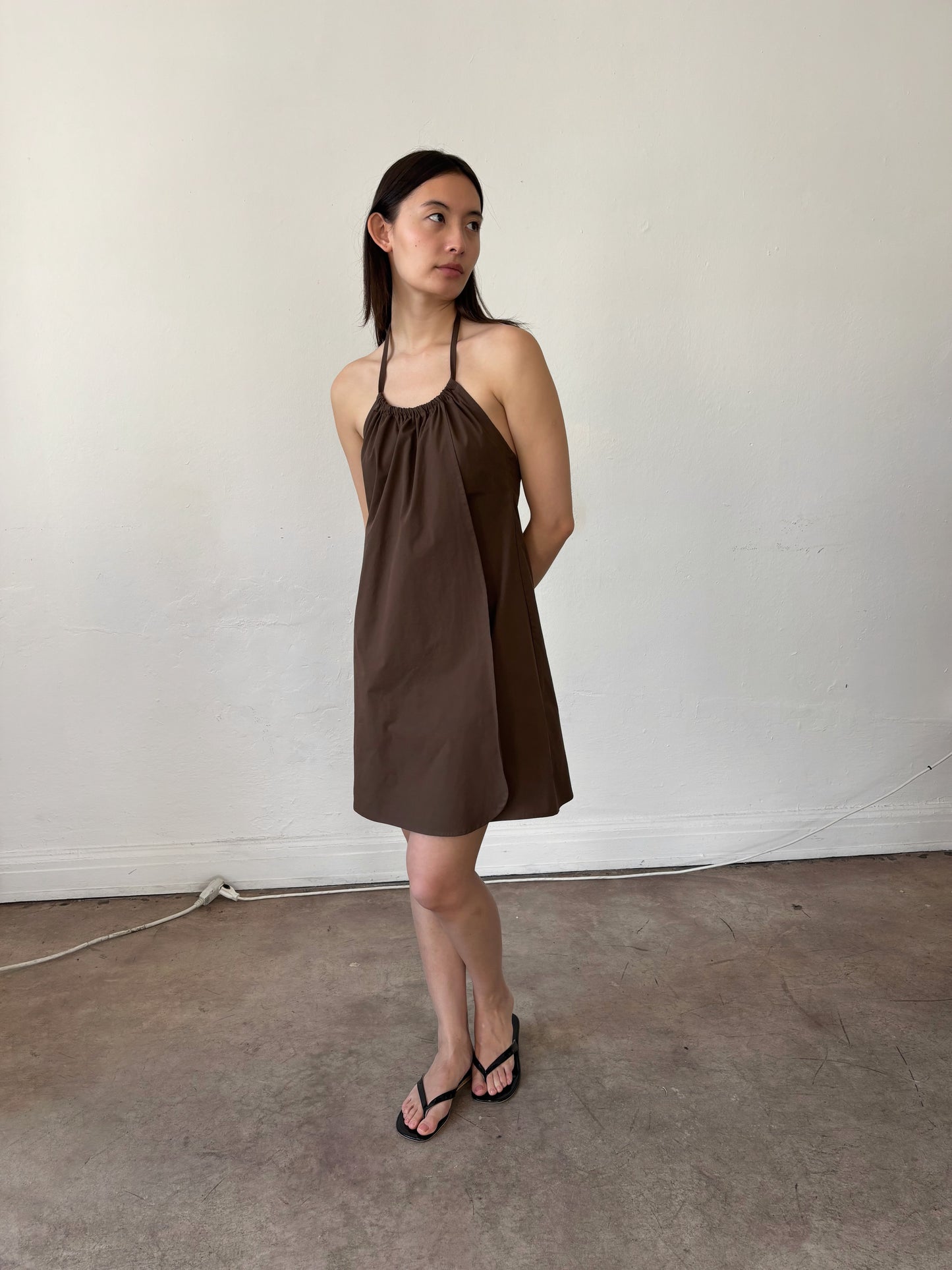 Halter Dress - Chocolate