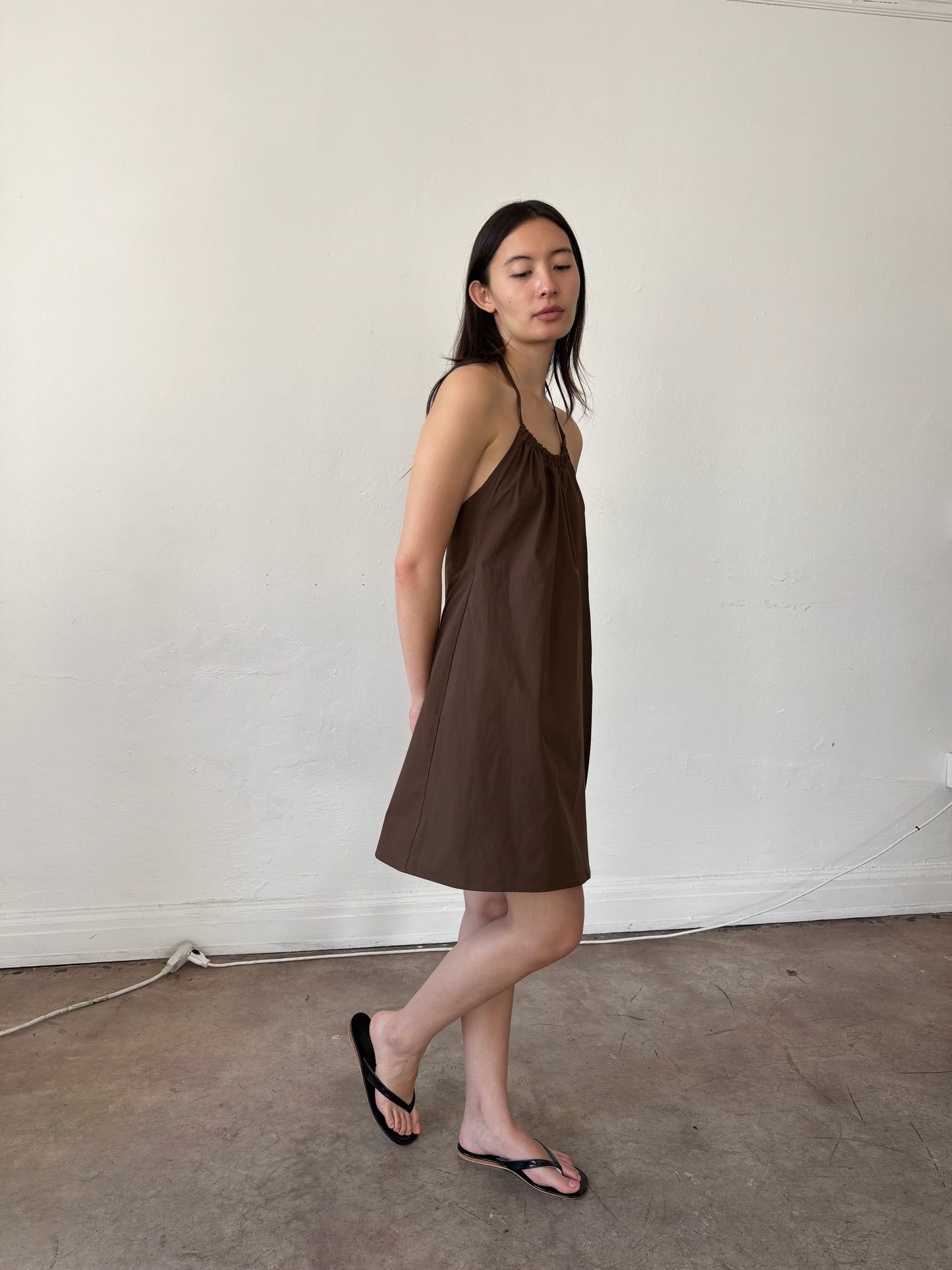 Halter Dress - Chocolate