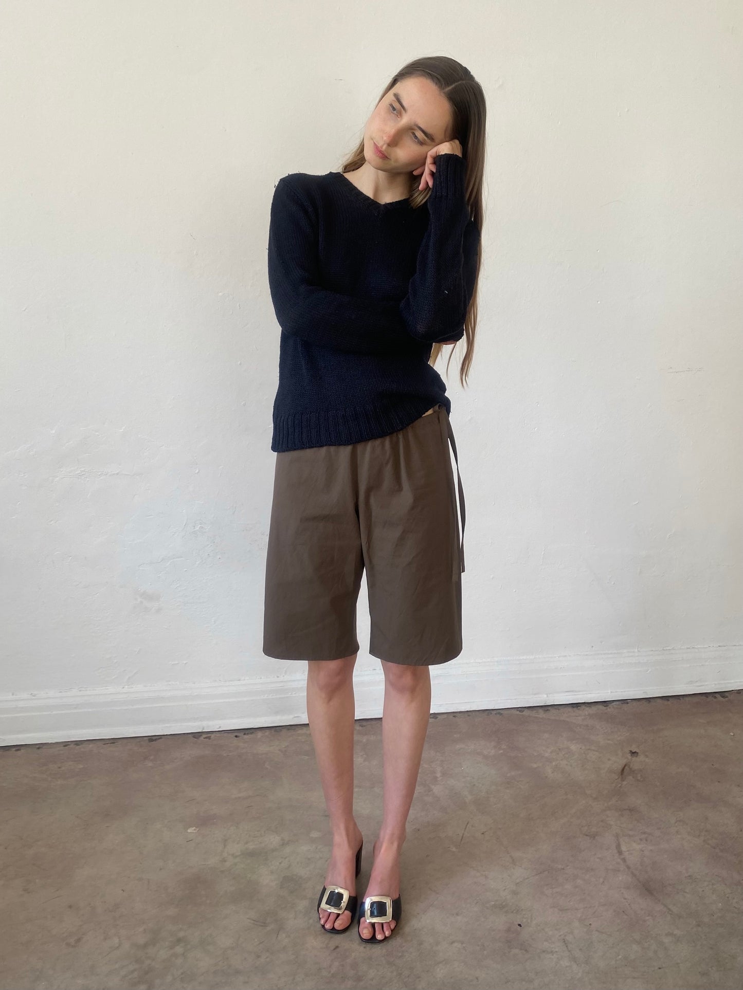 Tie Shorts - Chocolate