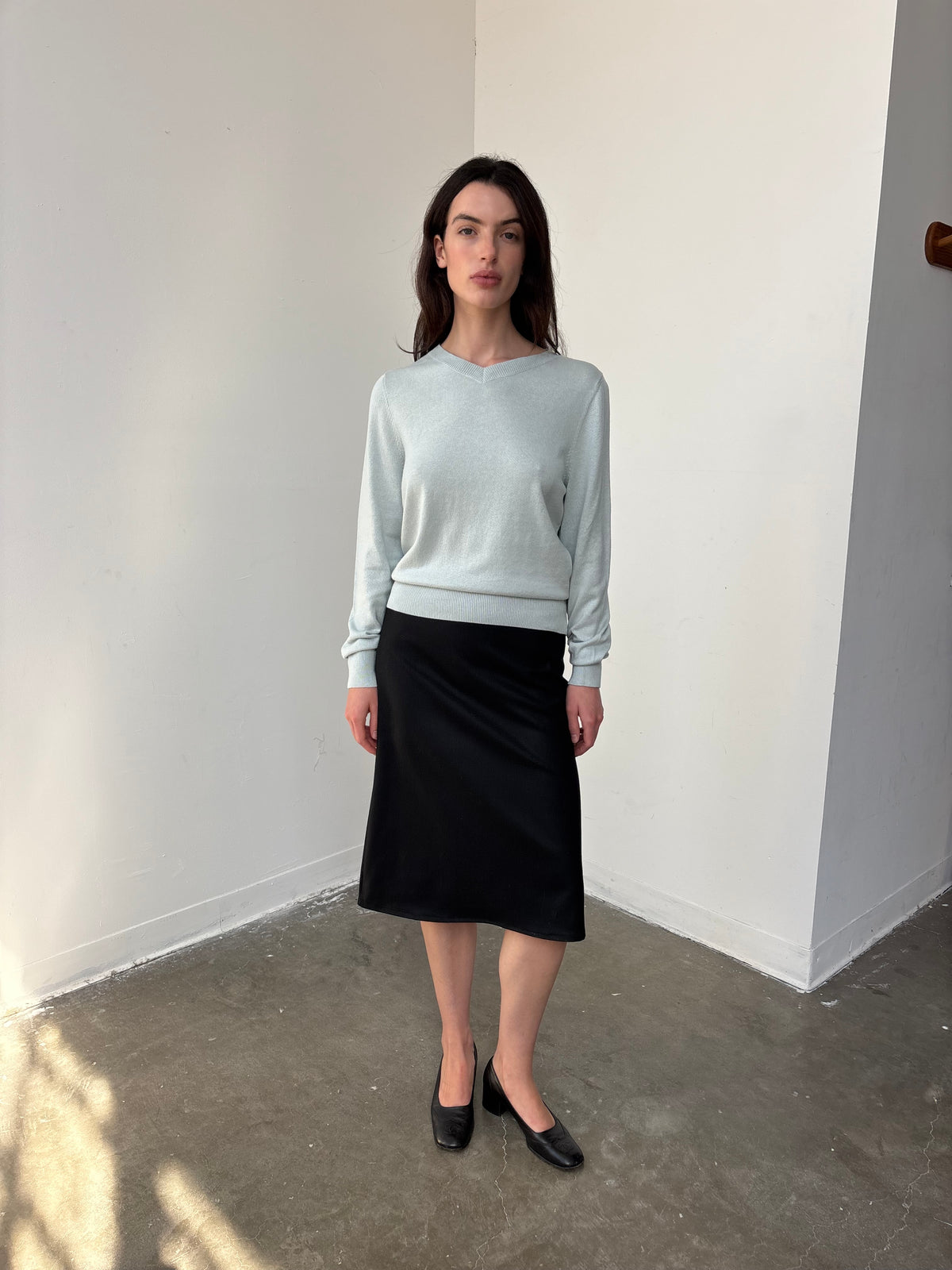 A–Line Wool Skirt - Black