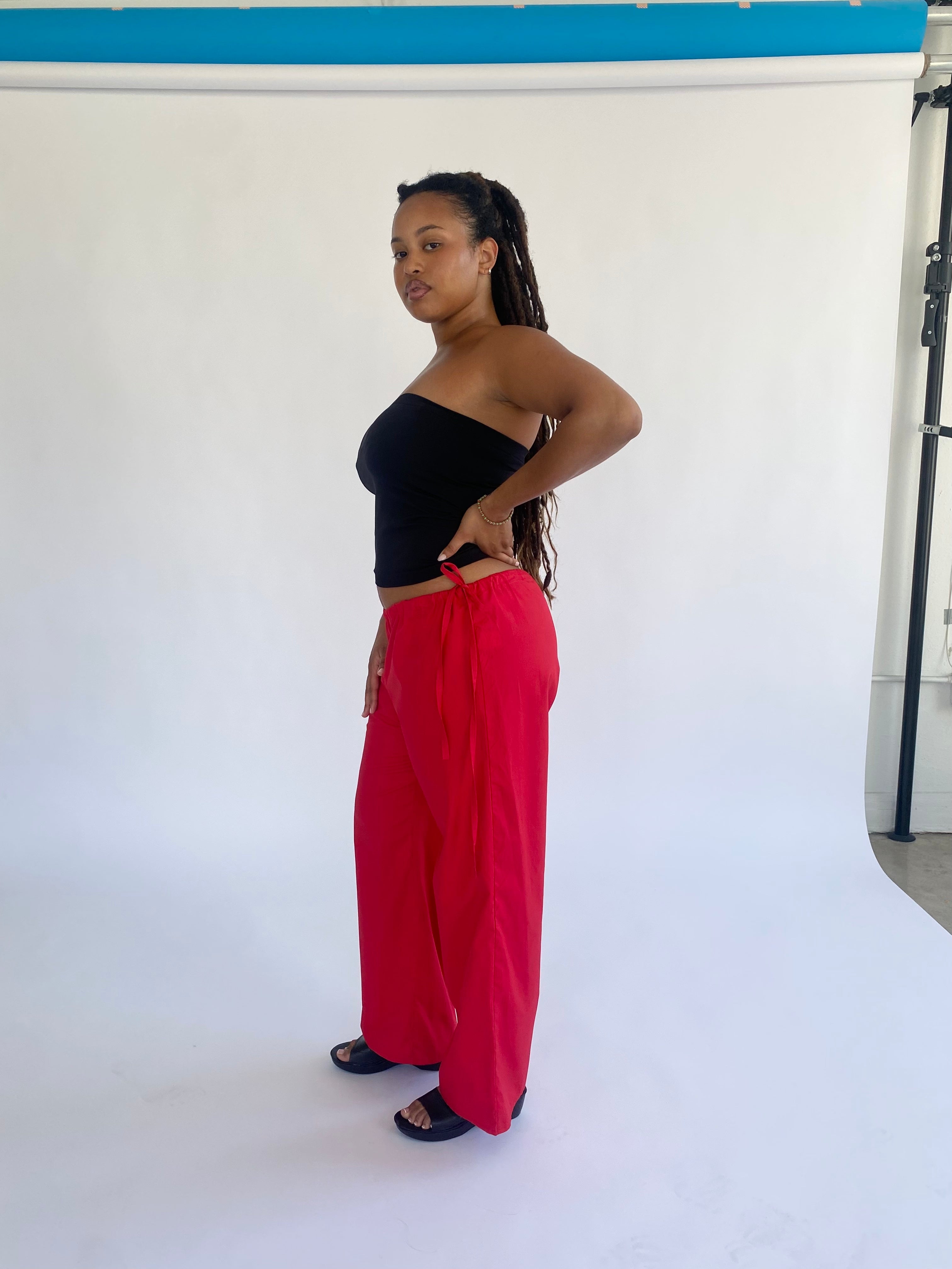 Tie Pants - Red – Brooke Callahan