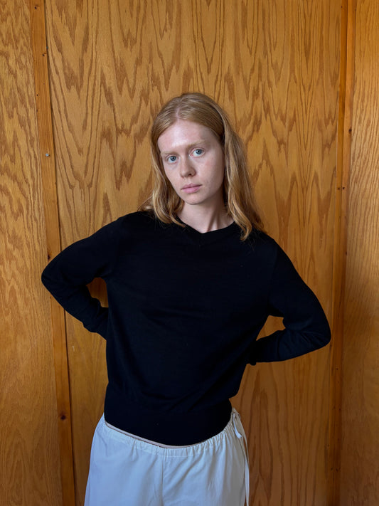 V Sweater -  Black